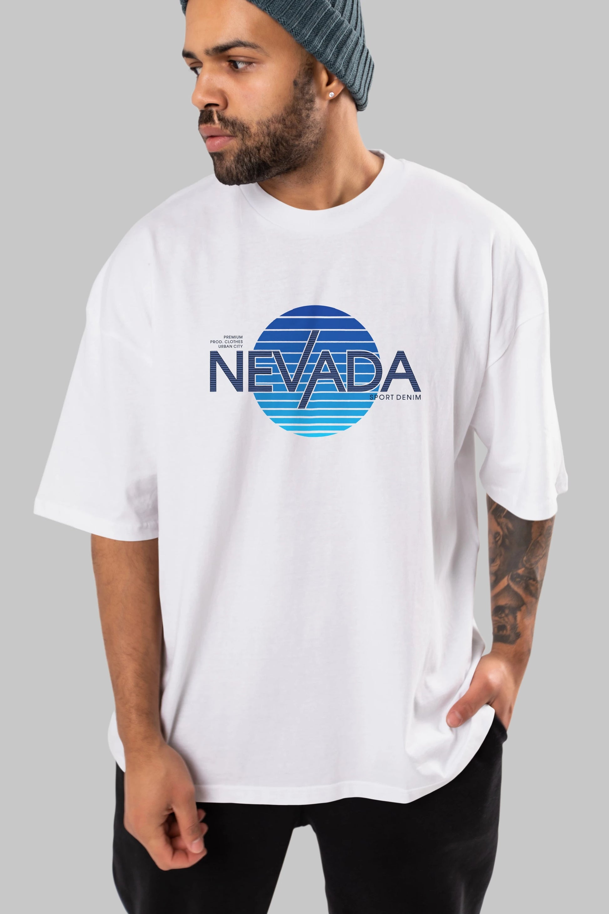 Nevada Ön Baskılı Oversize t-shirt Erkek Kadın Unisex