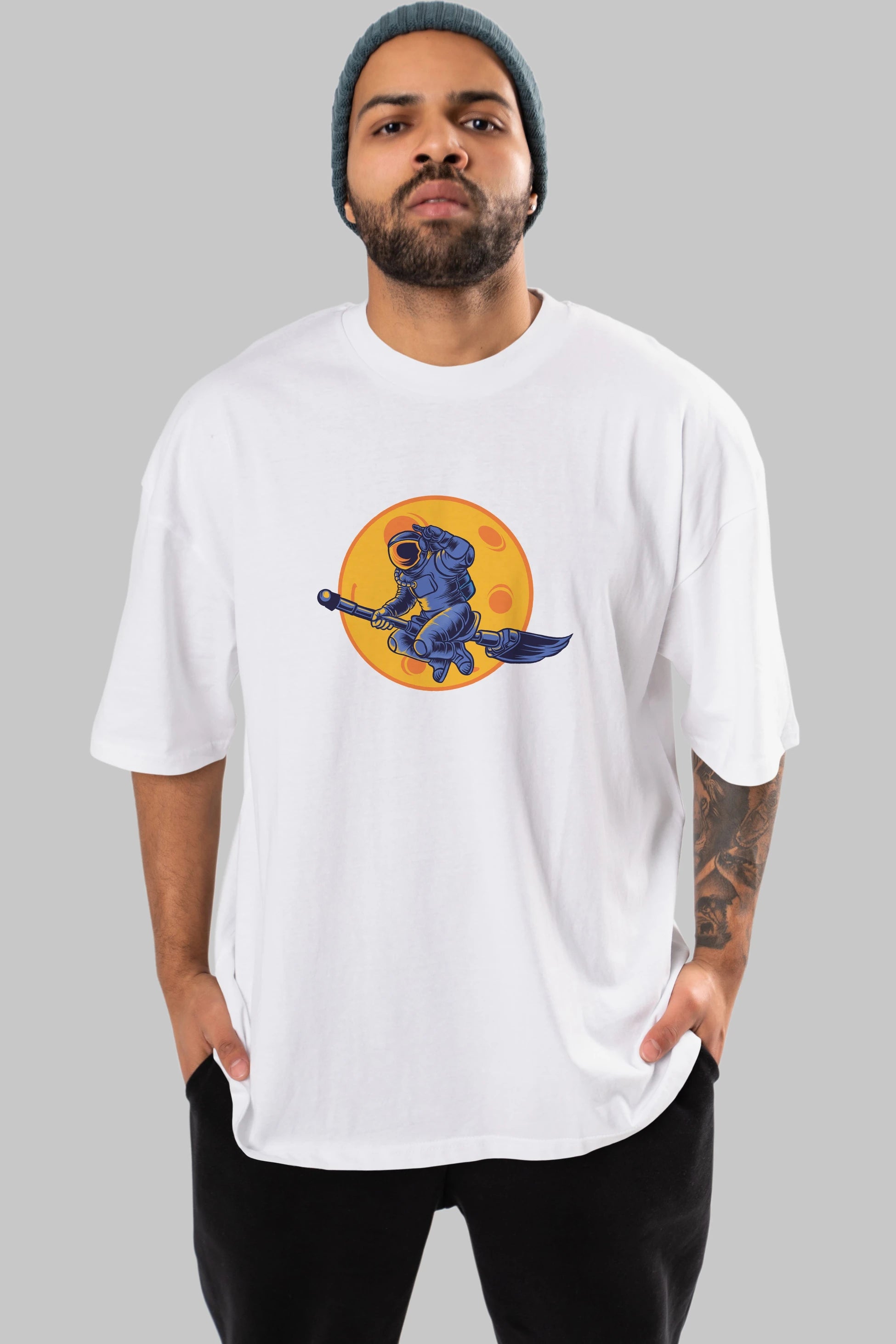 Space Witch Ön Baskılı Oversize t-shirt Erkek Kadın Unisex