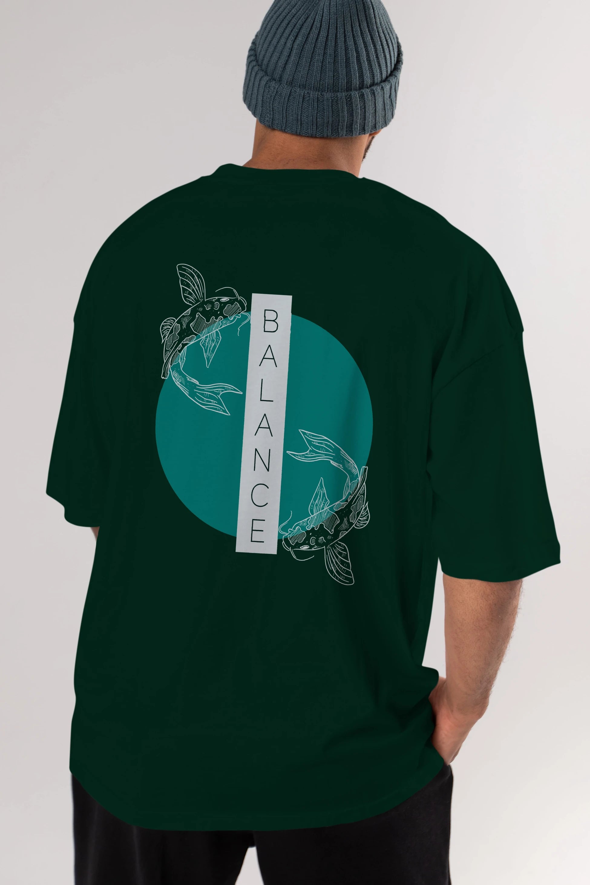 Balance 2 Yazılı Arka Baskılı Oversize t-shirt Erkek Kadın Unisex