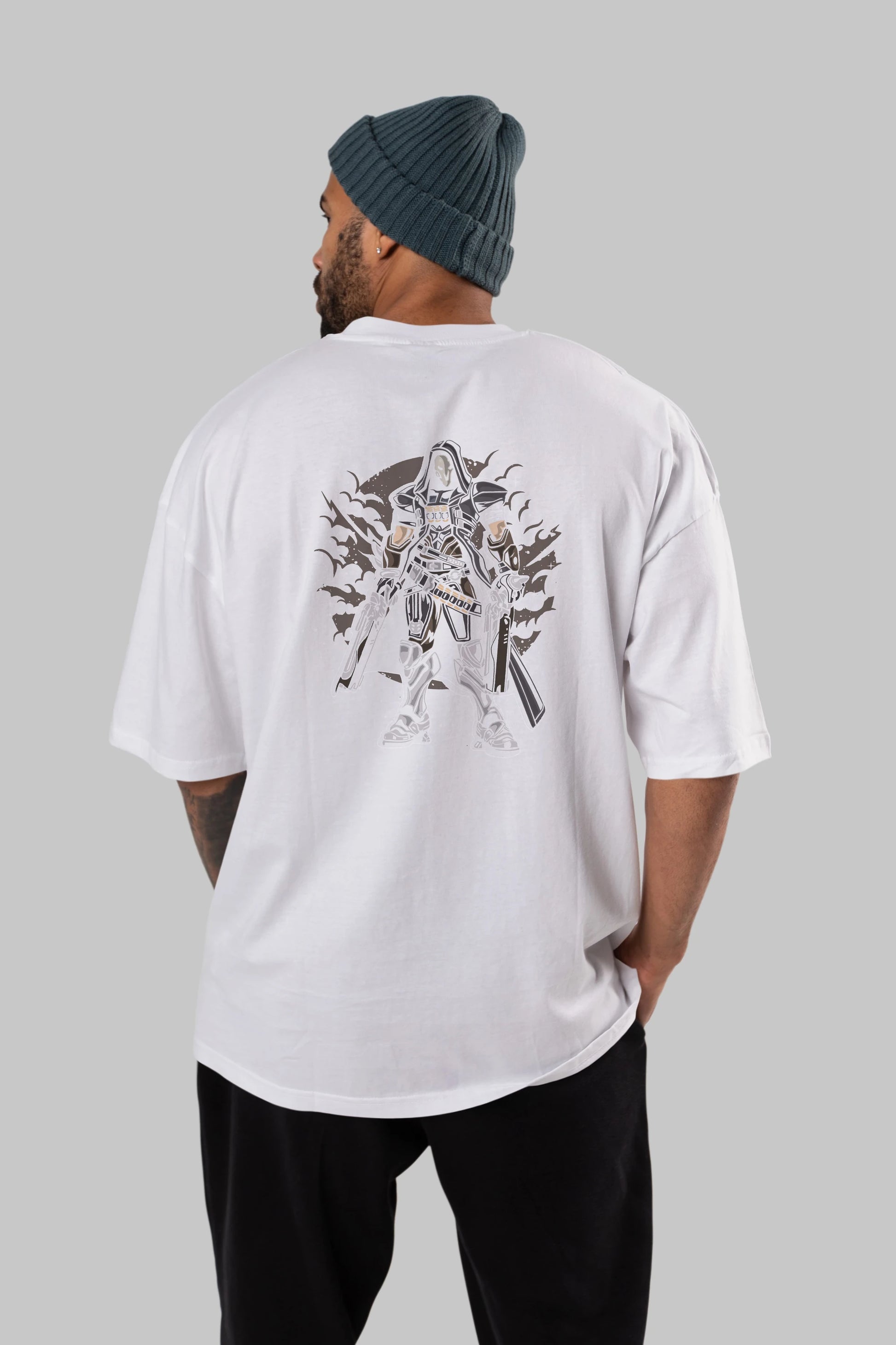 REAPER Arka Baskılı Oversize t-shirt Erkek Kadın Unisex %100 Pamuk