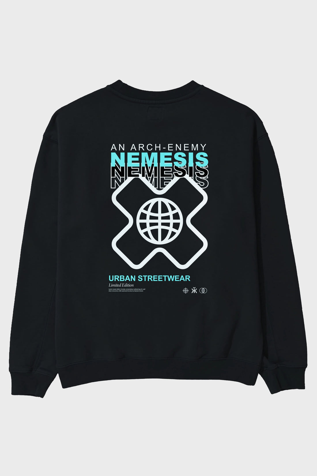 Nemesis Urban Arka Baskılı Oversize Sweatshirt Erkek Kadın Unisex