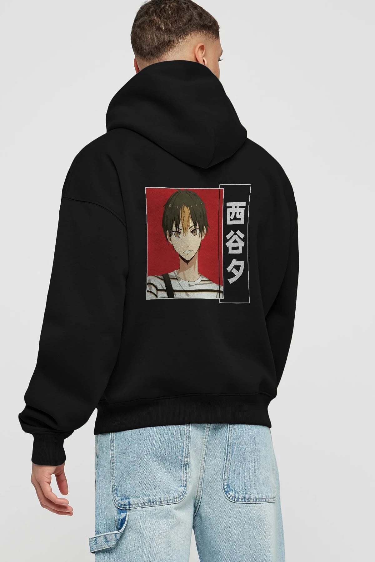 Yuu Nishinoya 1 Anime Arka Baskılı Hoodie Oversize Kapüşonlu Sweatshirt Erkek Kadın Unisex