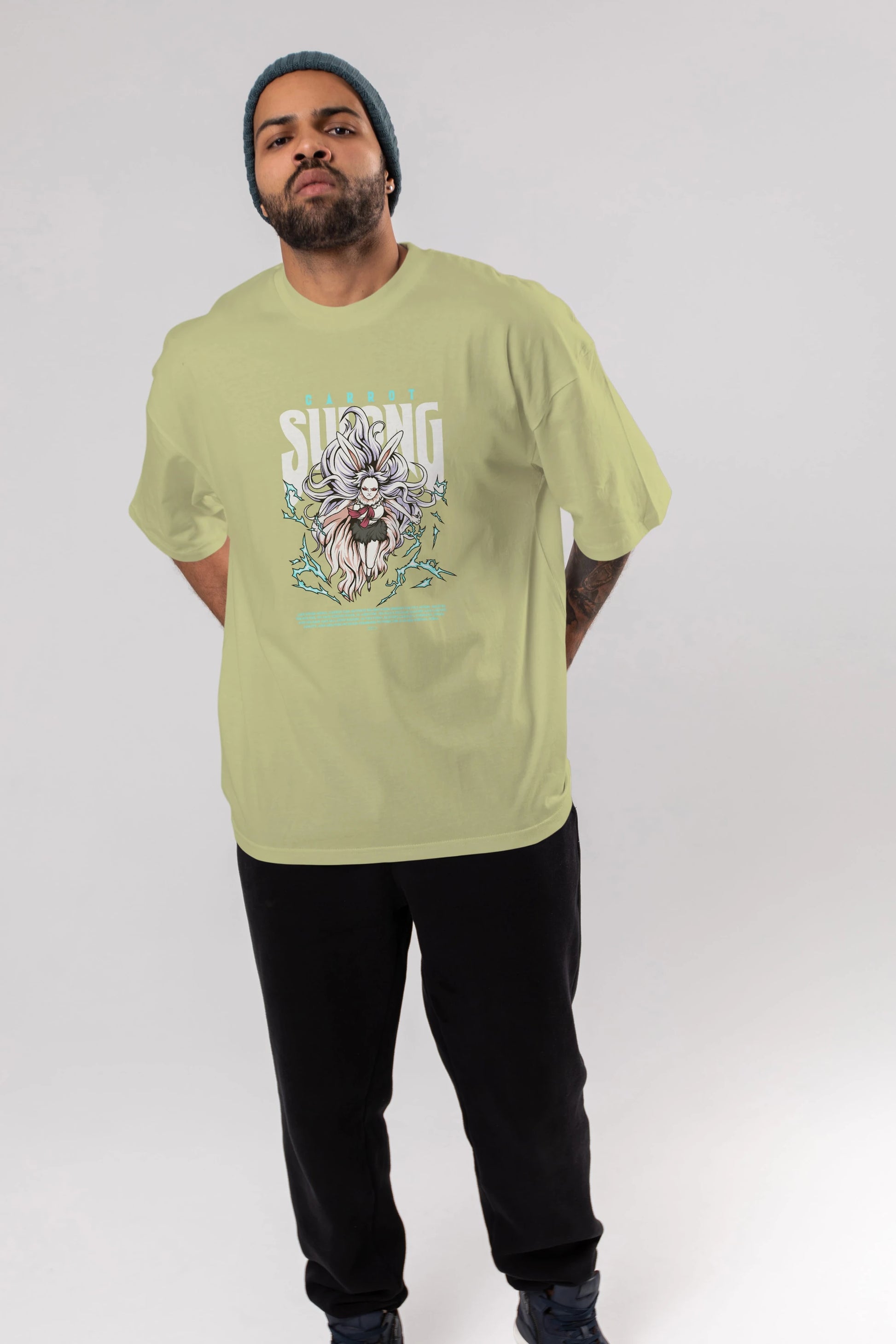Carrot Sulong Anime Ön Baskılı Oversize t-shirt %100 pamuk Erkek Kadın Unisex