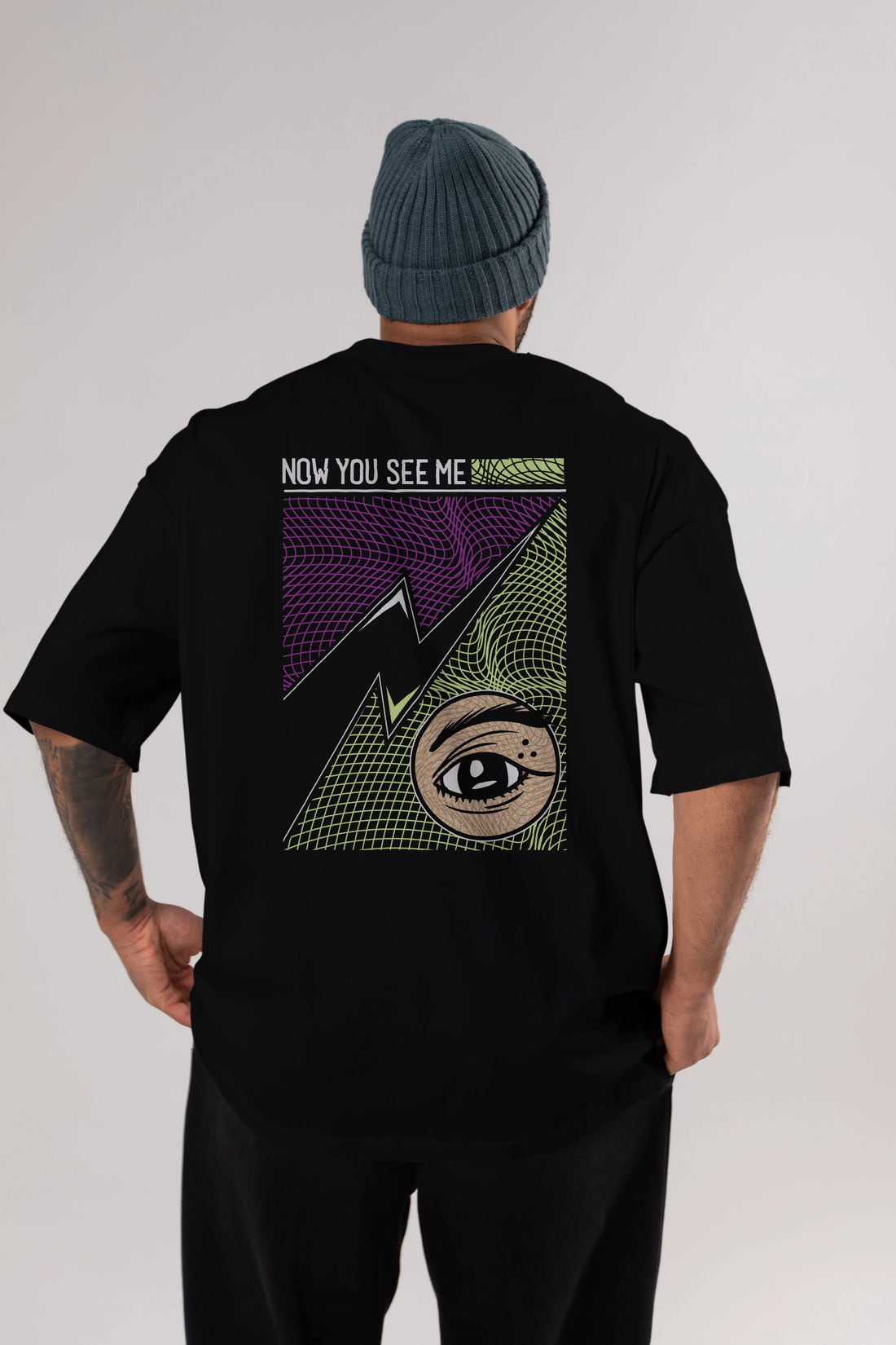 Now You See Me Arka Baskılı Oversize t-shirt Erkek Kadın Unisex