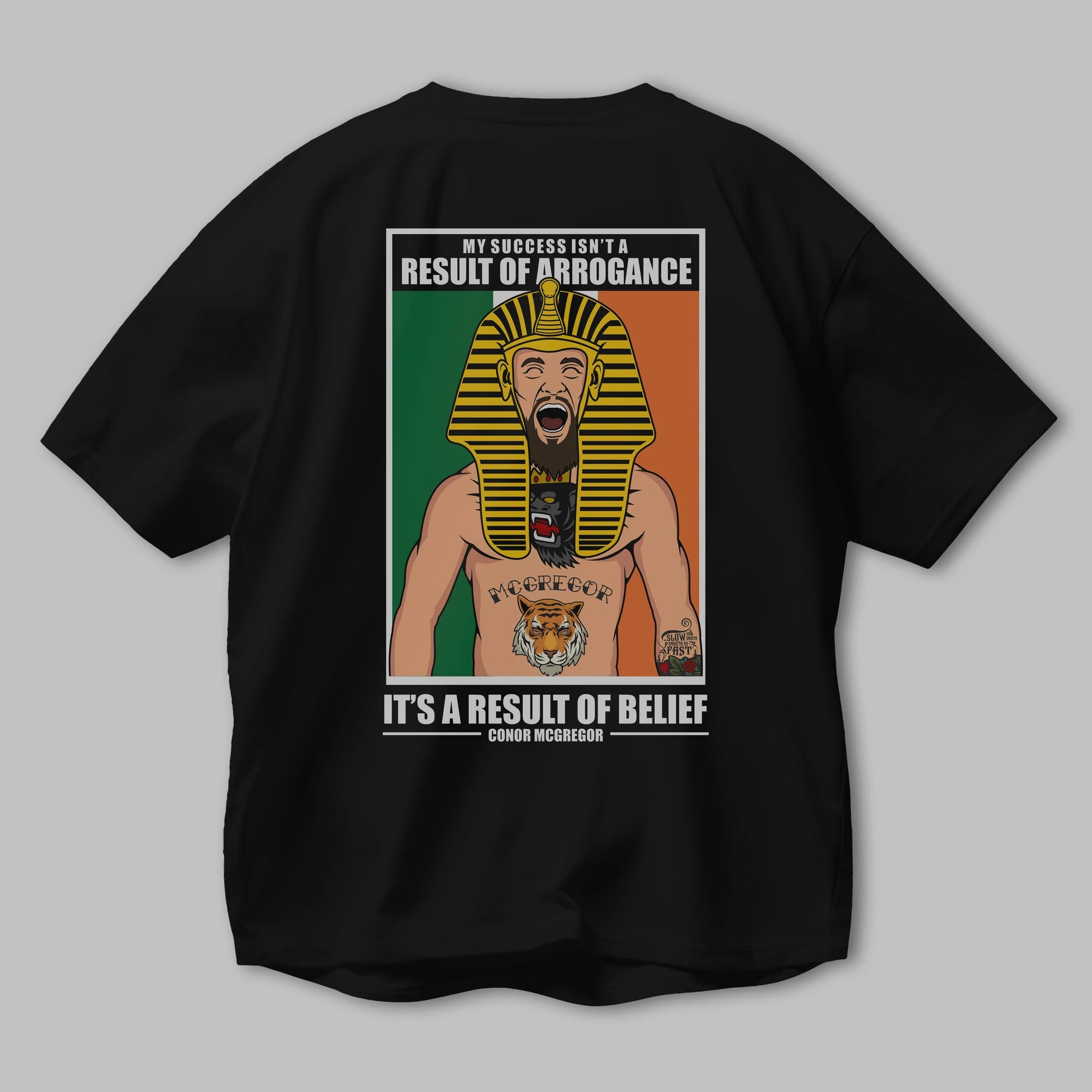 McGregor Pharaoh Arka Baskılı Oversize t-shirt Erkek Kadın Unisex %100 Pamuk tişort