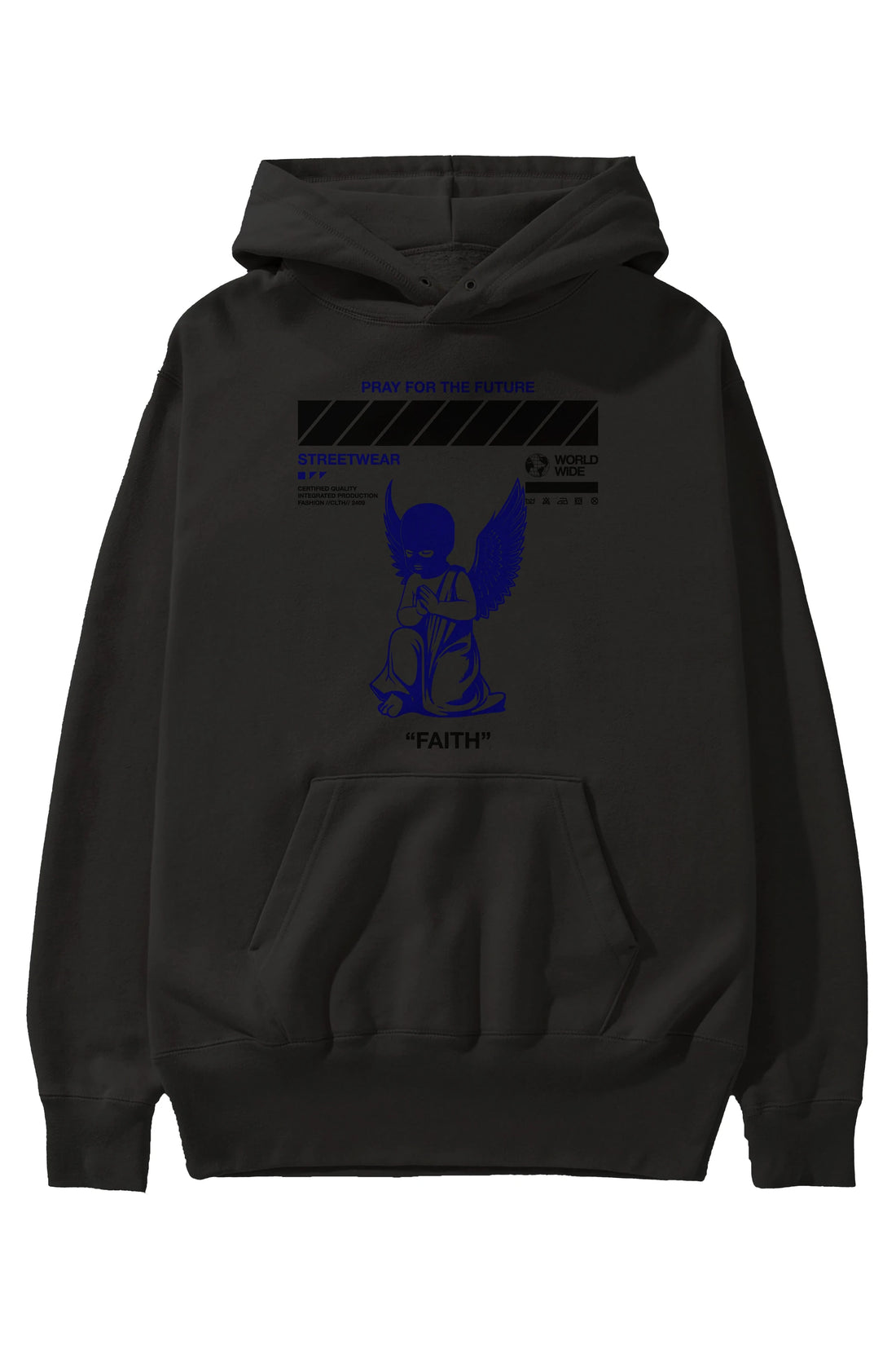 Pray for The Future Ön Baskılı Hoodie Oversize Kapüşonlu Sweatshirt Erkek Kadın Unisex