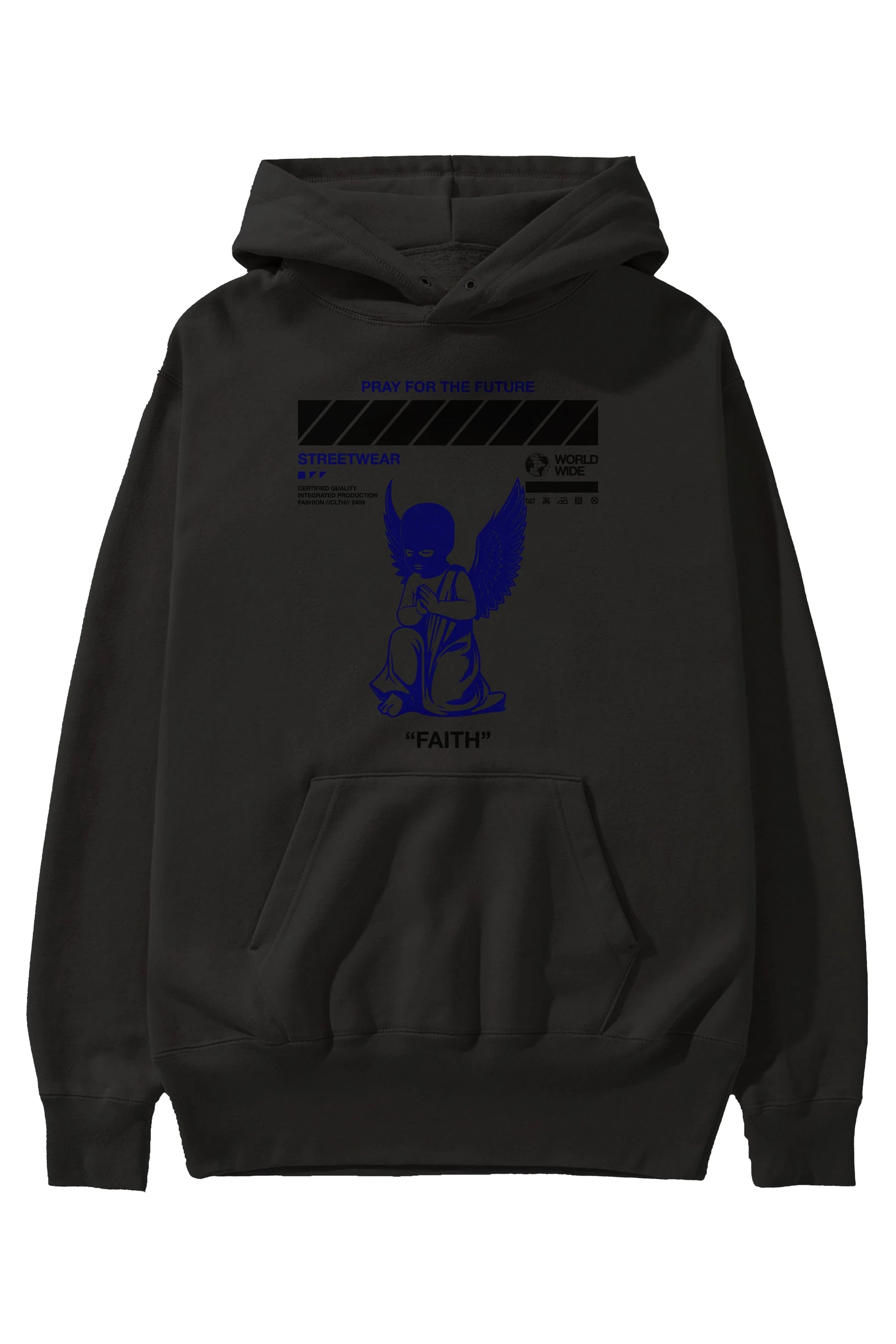 Pray for The Future Ön Baskılı Hoodie Oversize Kapüşonlu Sweatshirt Erkek Kadın Unisex