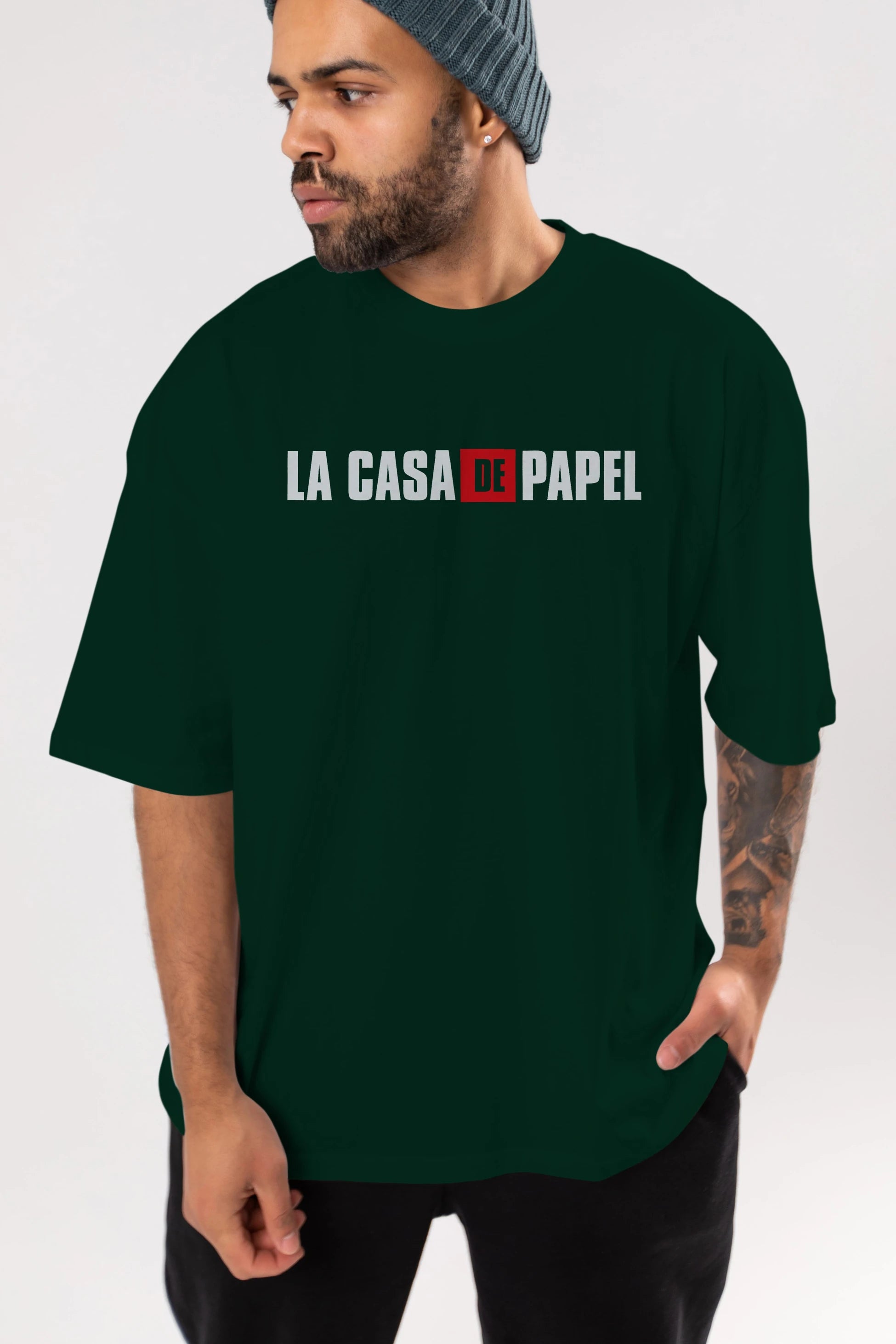 La Casa De Papel Ön Baskılı Oversize t-shirt %100 pamuk Erkek Kadın Unisex