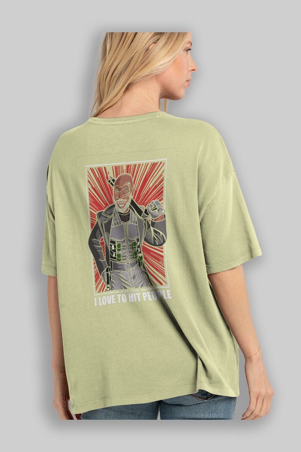 Blade Tyson Arka Baskılı Oversize t-shirt Erkek Kadın Unisex %100 Pamuk tişort