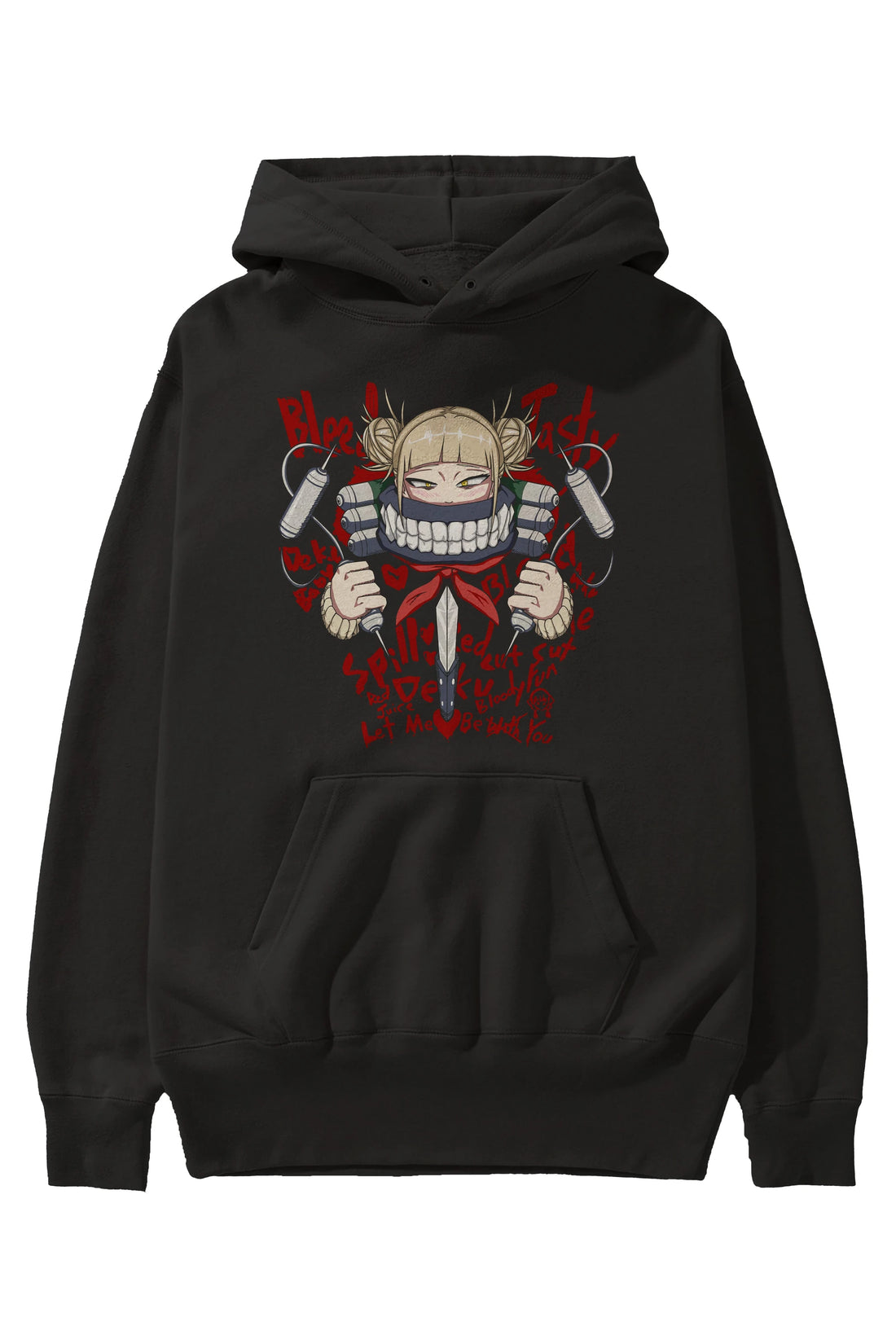 Himiko Toga 1 Anime Ön Baskılı Hoodie Oversize Kapüşonlu Sweatshirt Erkek Kadın Unisex