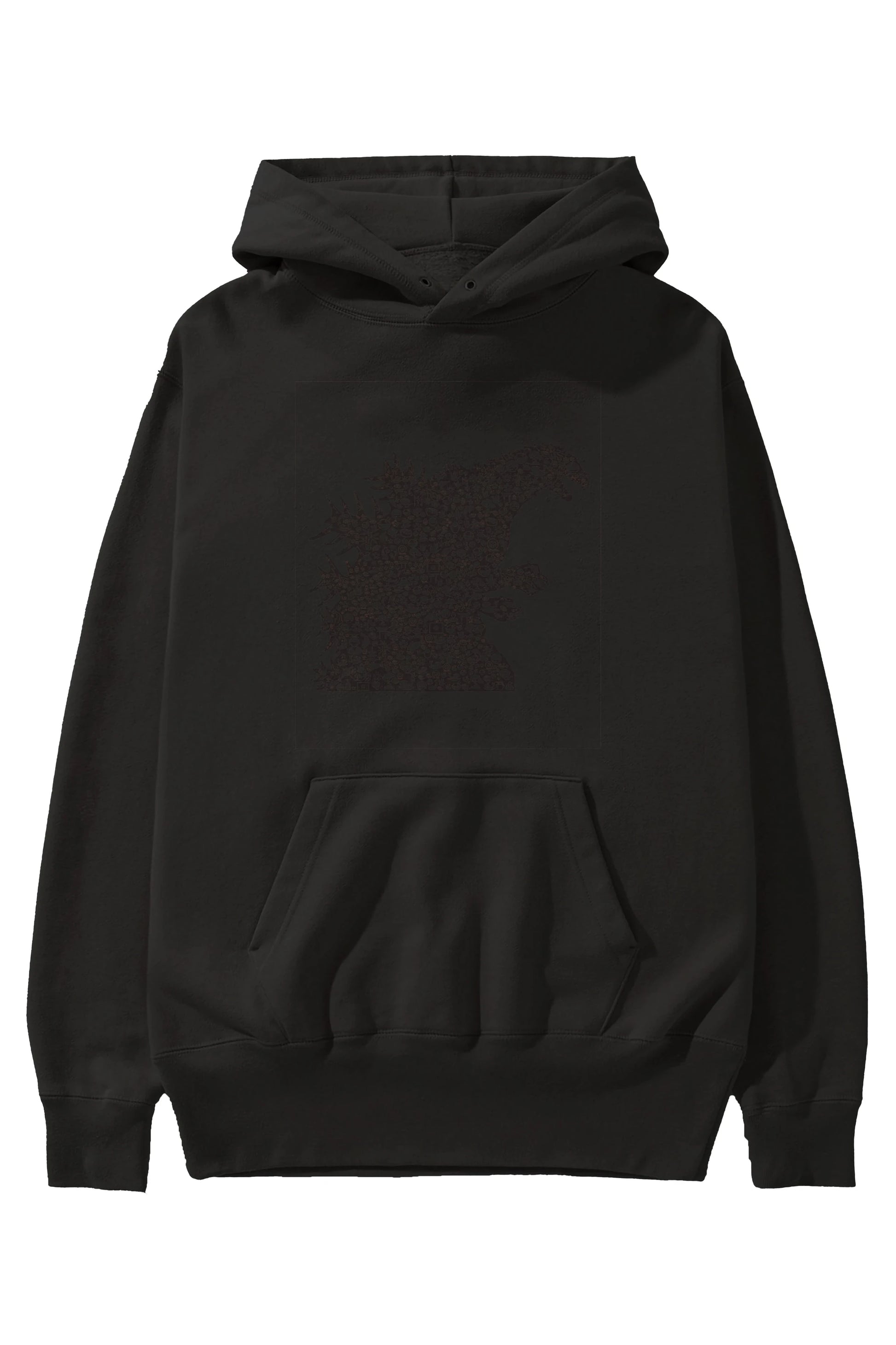 Godzilla Ön Baskılı Hoodie Oversize Kapüşonlu Sweatshirt Erkek Kadın Unisex