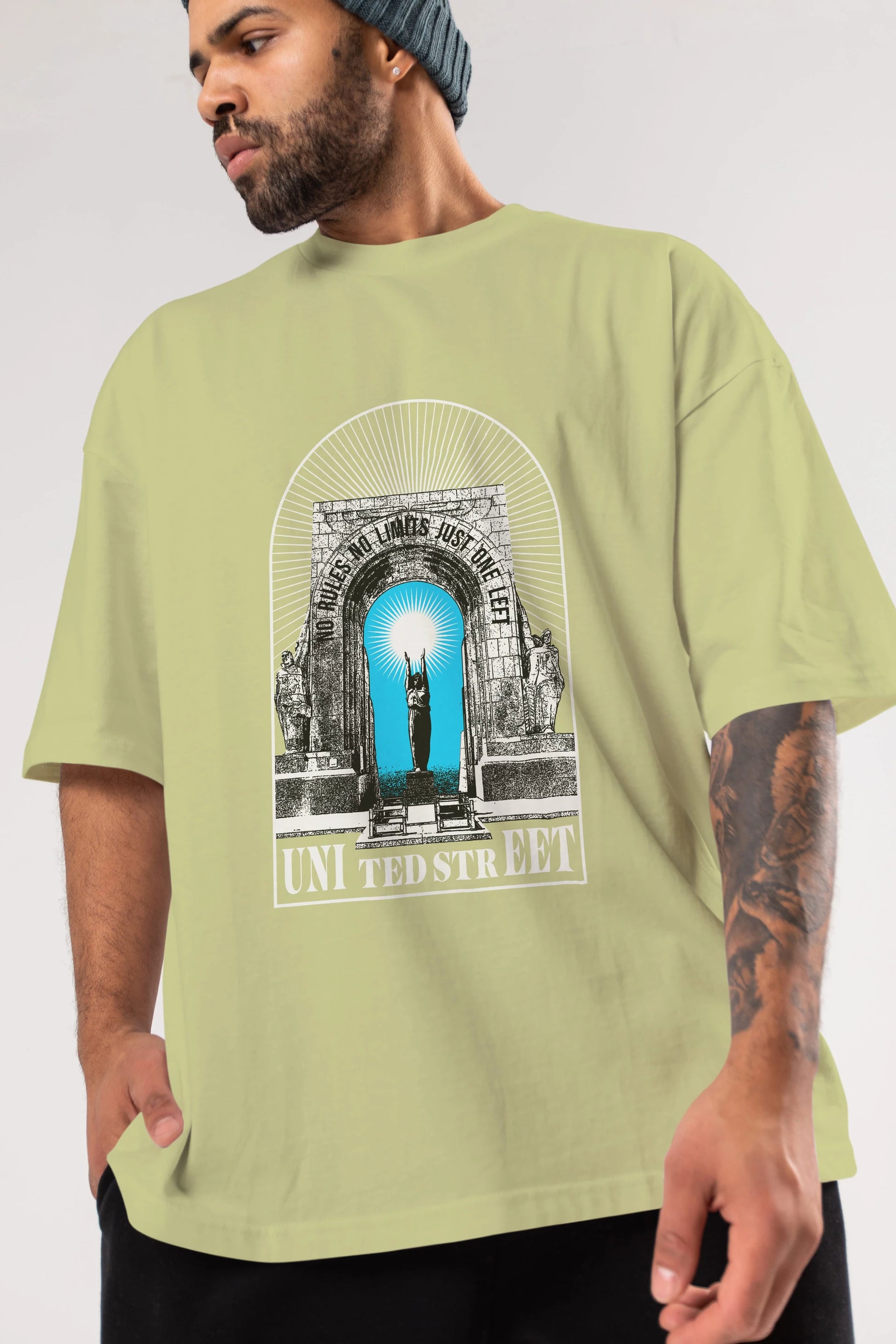 No Rules No Limits Ön Baskılı Oversize t-shirt Erkek Kadın Unisex