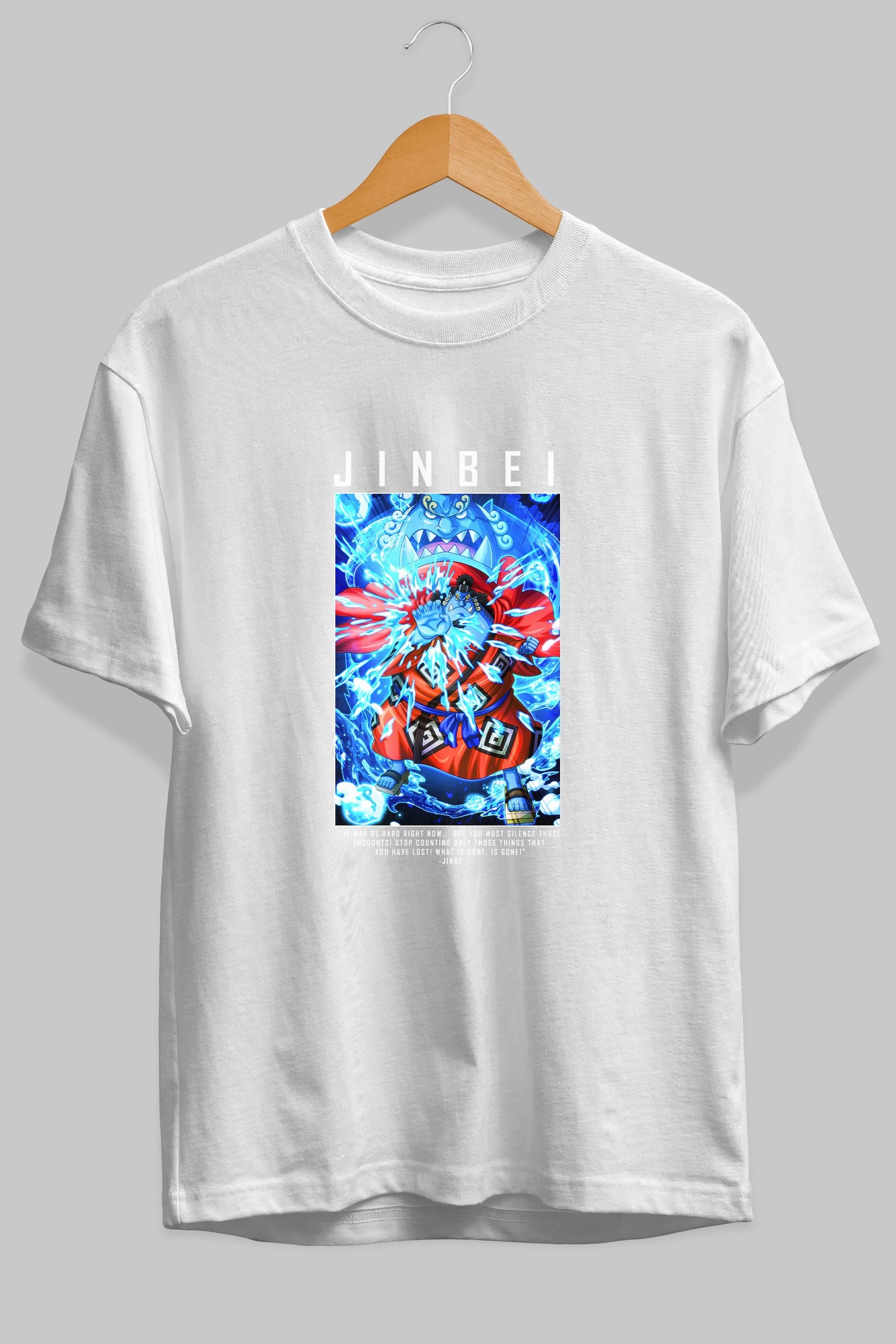 Jinbei Anime Ön Baskılı Oversize t-shirt Erkek Kadın Unisex