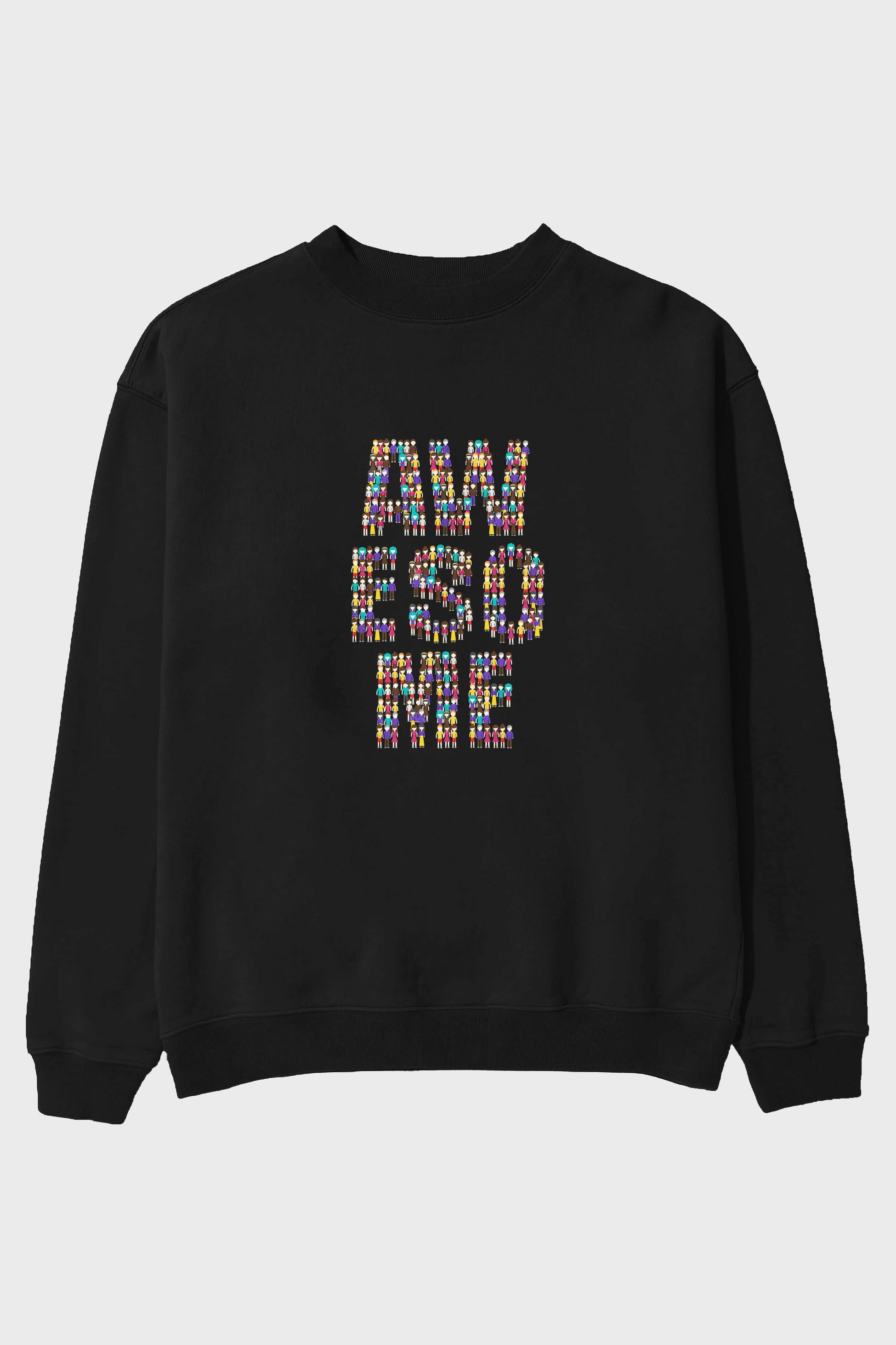 Awesome Ön Baskılı Oversize Sweatshirt Erkek Kadın Unisex