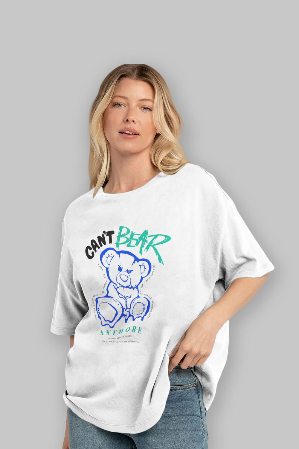 Cant Bear Anymore Ön Baskılı Oversize t-shirt Erkek Kadın Unisex