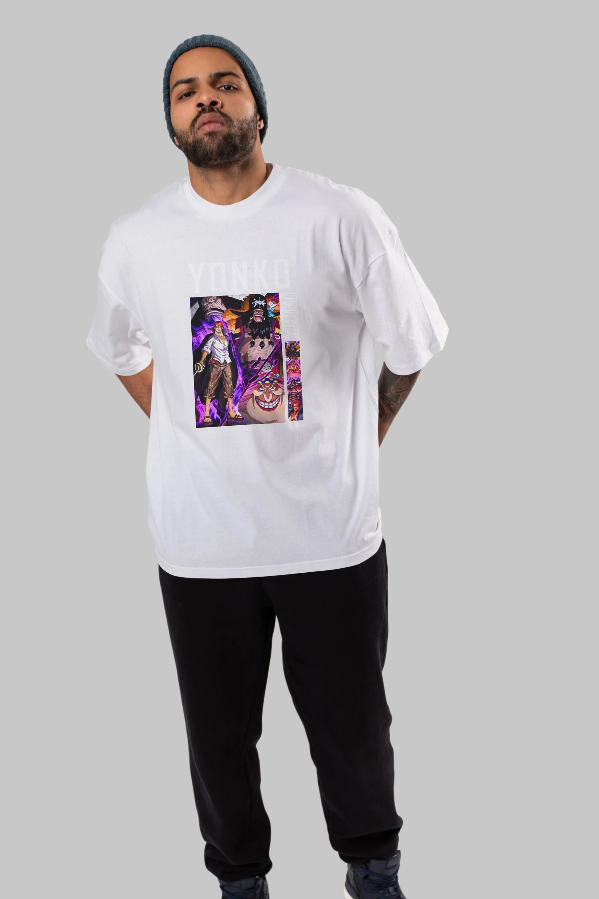 Yonko Anime Ön Baskılı Oversize t-shirt Erkek Kadın Unisex