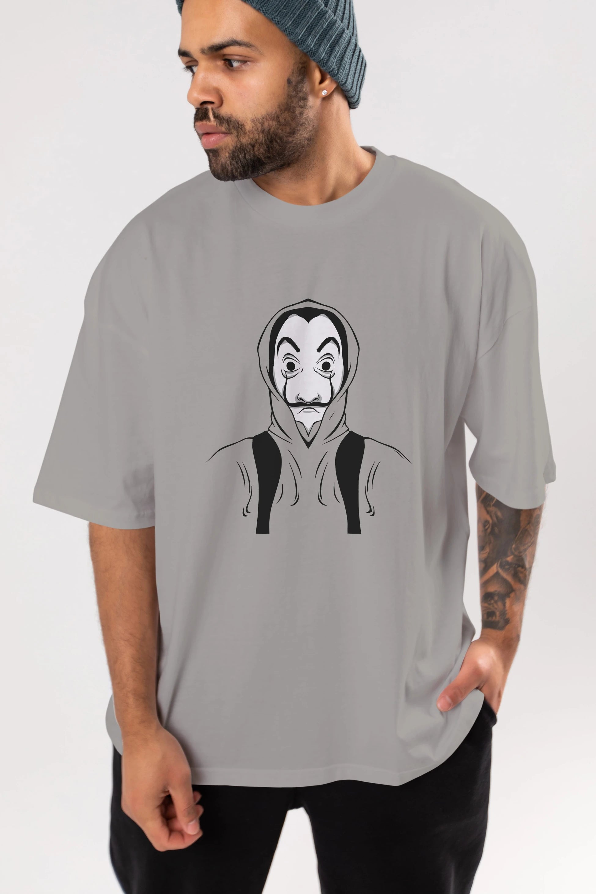La Casa De Papel (7) Ön Baskılı Oversize t-shirt Erkek Kadın Unisex %100 Pamuk Bisiklet Yaka tişort