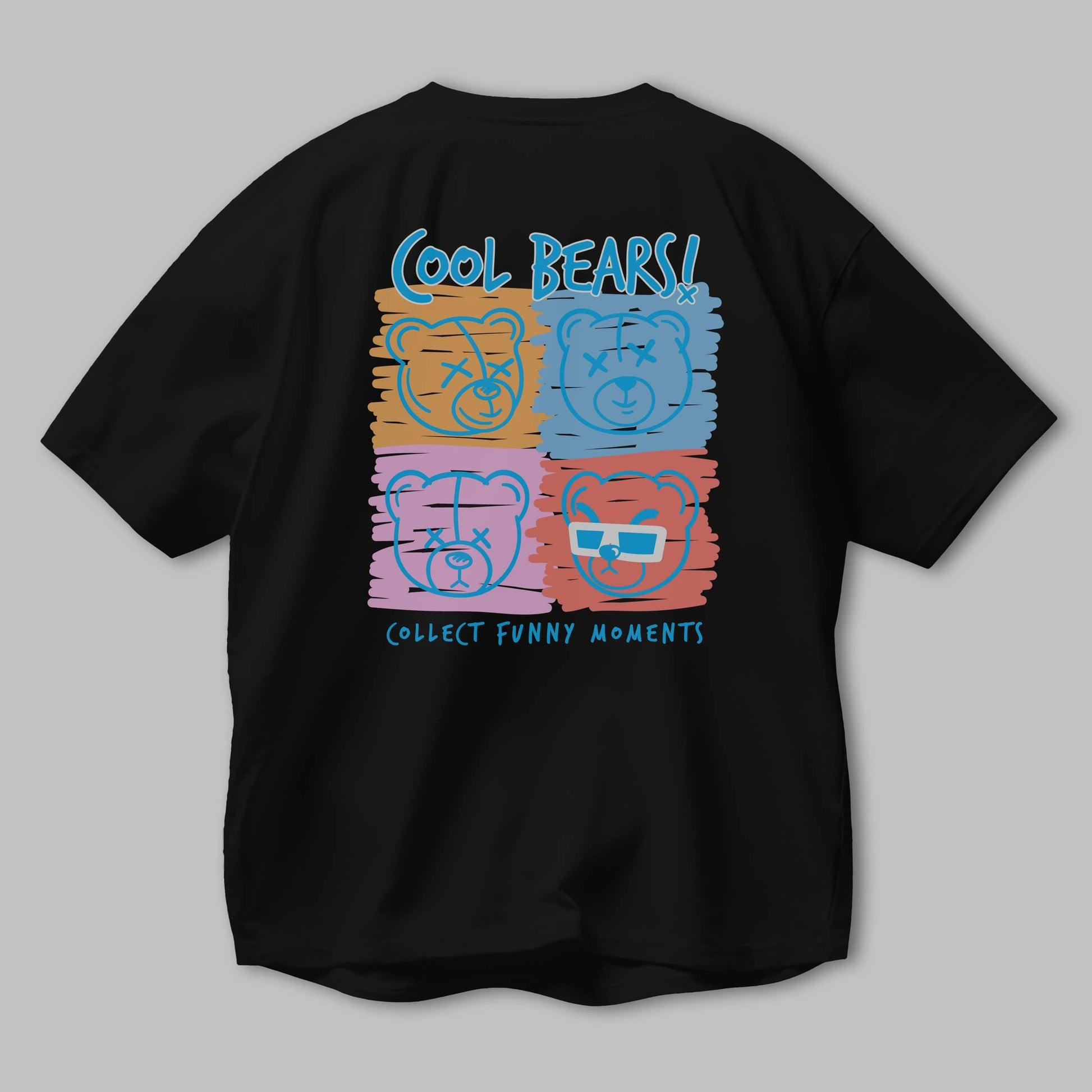 Cool Bears Arka Baskılı Oversize t-shirt Erkek Kadın Unisex