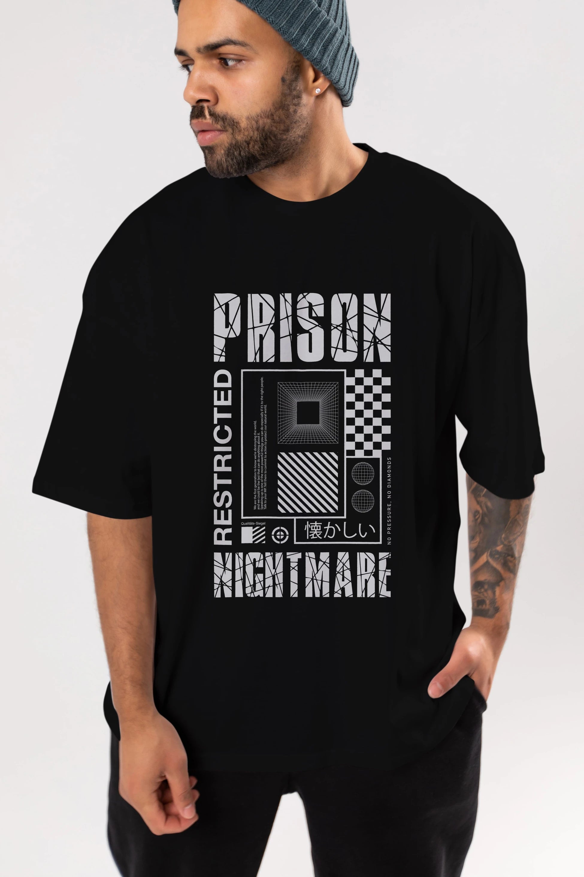 Prison Nightmare Ön Baskılı Oversize t-shirt Erkek Kadın Unisex