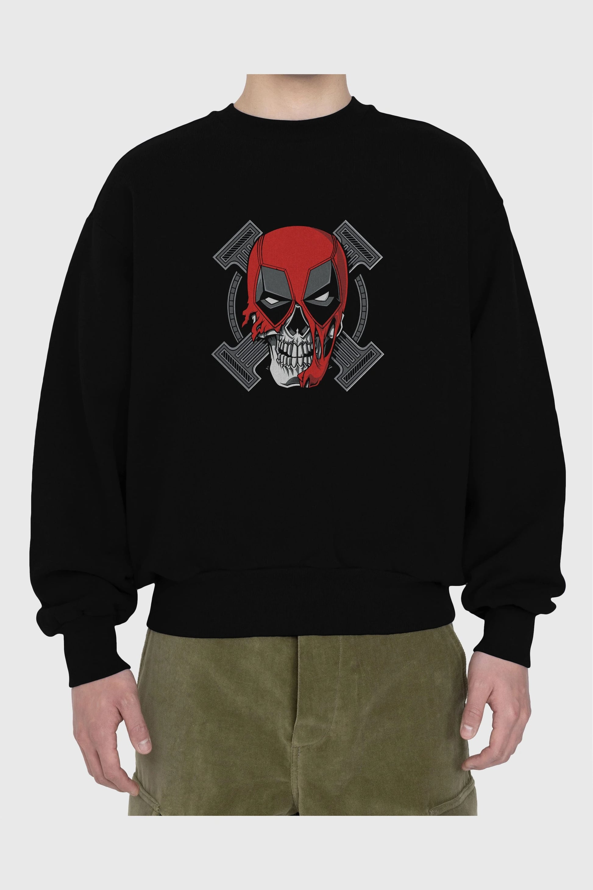 Deadpool (7) Ön Baskılı Oversize Sweatshirt Erkek Kadın Unisex