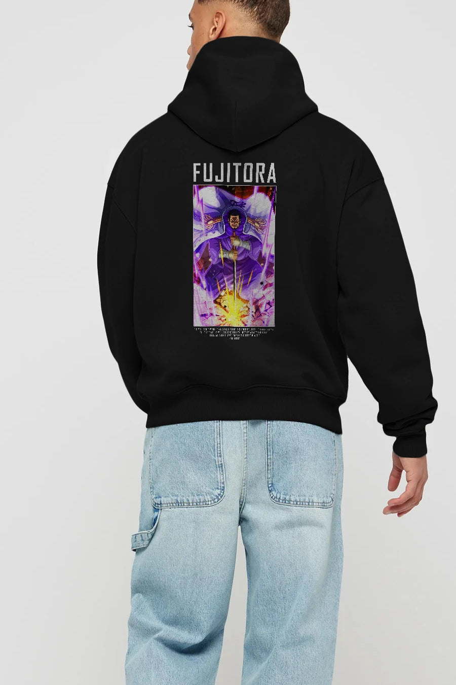 Issho Anime Arka Baskılı Hoodie Oversize Kapüşonlu Sweatshirt Erkek Kadın Unisex