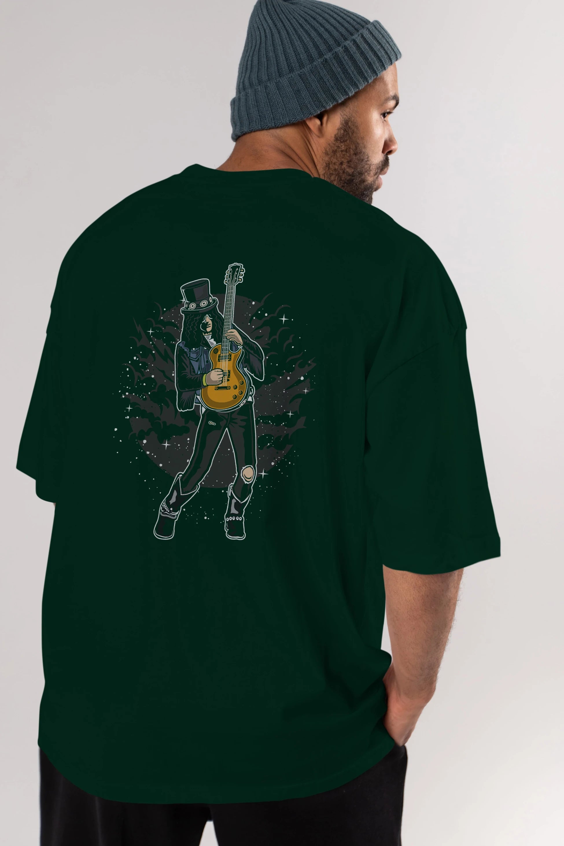 SLASH Arka Baskılı Oversize t-shirt Erkek Kadın Unisex %100 Pamuk