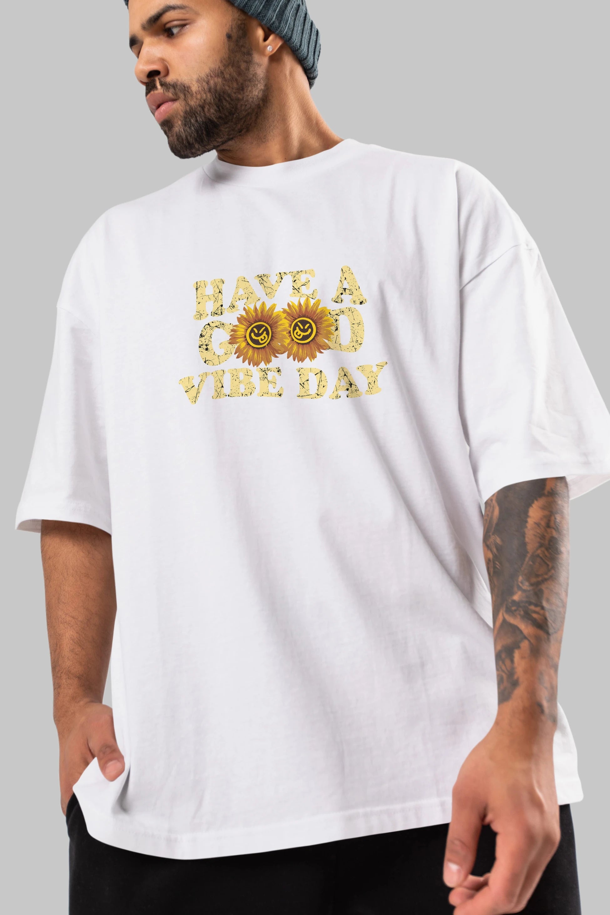 Have a Good Vibe Day Ön Baskılı Oversize t-shirt Erkek Kadın Unisex