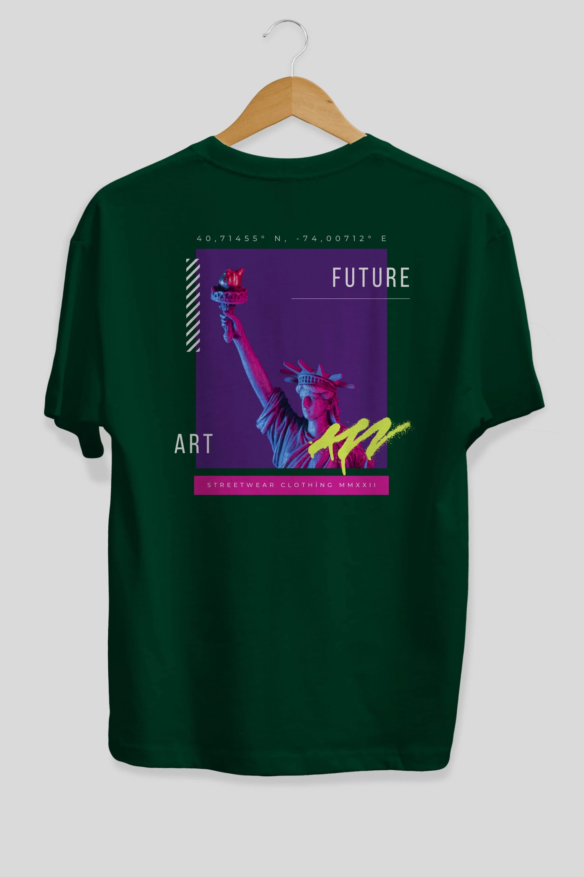 Future Art Arka Baskılı Oversize t-shirt Erkek Kadın Unisex