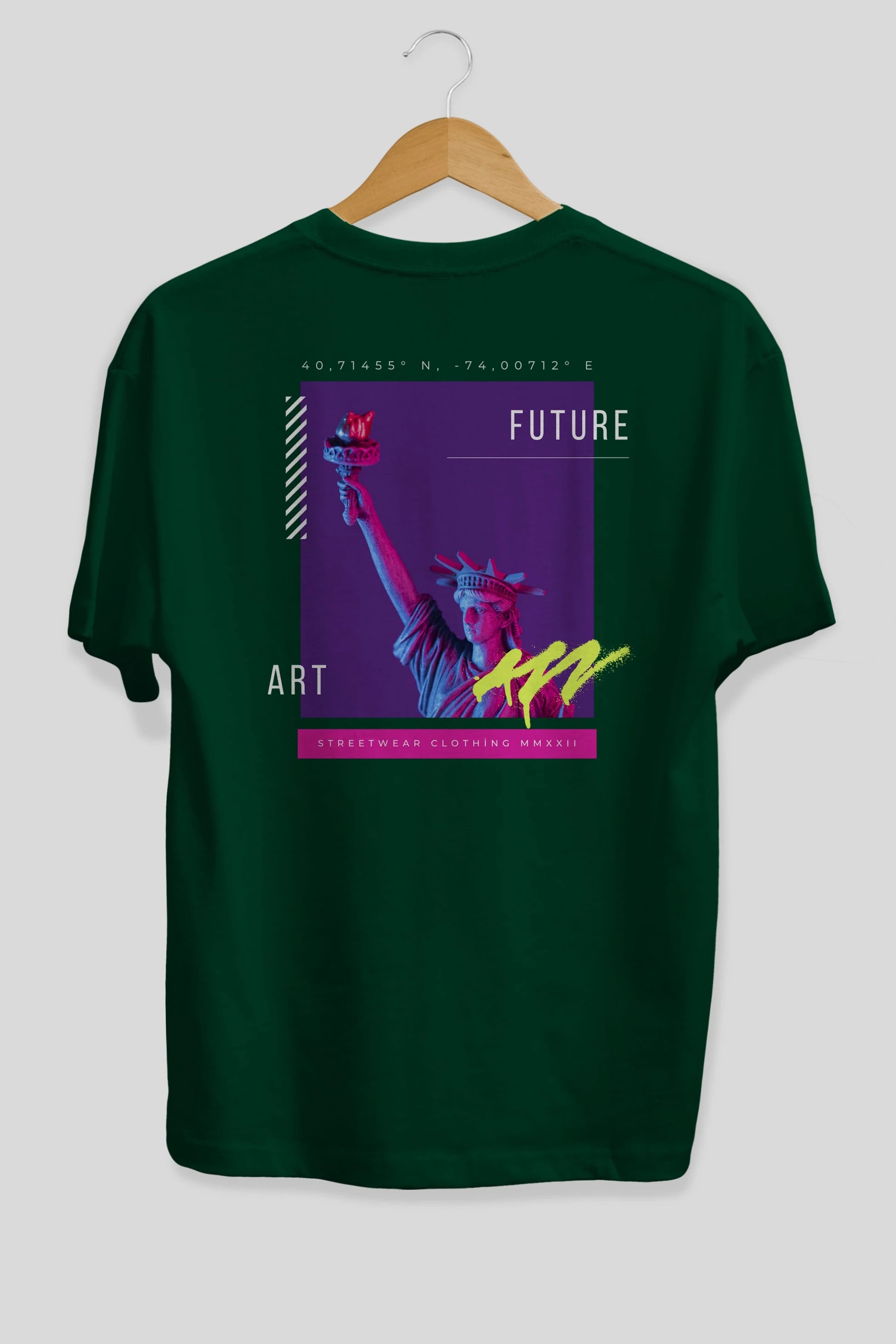 Future Art Arka Baskılı Oversize t-shirt Erkek Kadın Unisex