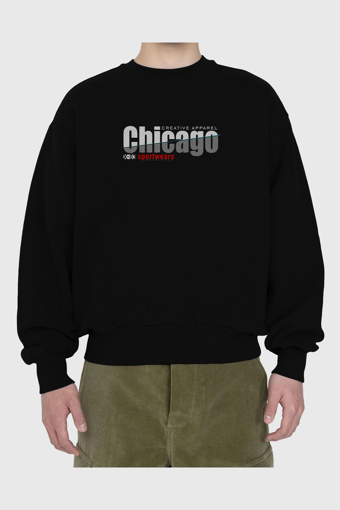 Chicago Sport Ön Baskılı Oversize Sweatshirt Erkek Kadın Unisex