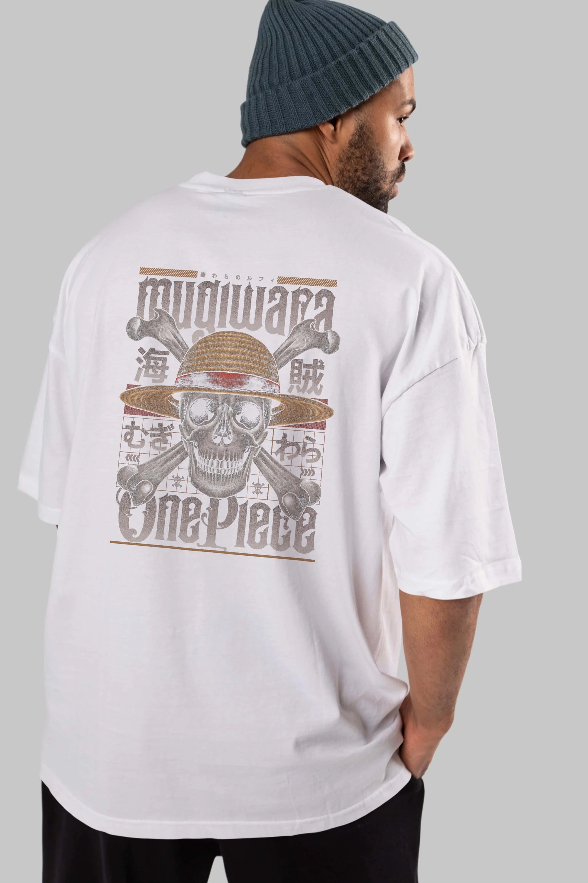 ONE PIECE (2) Anime Arka Baskılı Oversize t-shirt Erkek Kadın Unisex
