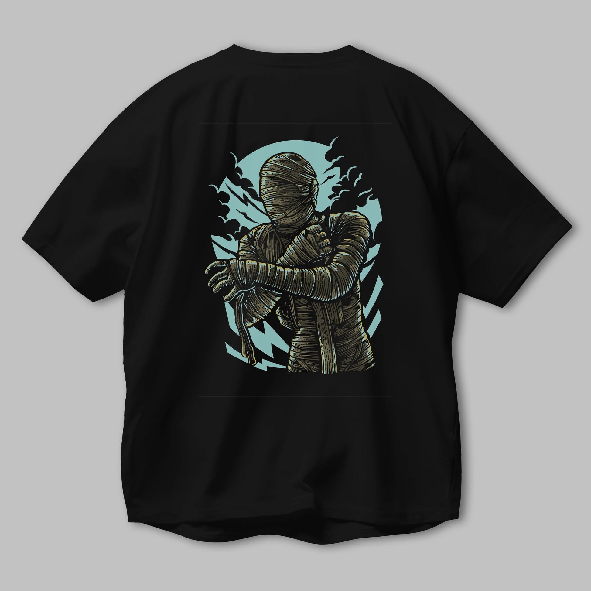 The Mummy Arka Baskılı Oversize t-shirt Erkek Kadın Unisex %100 Pamuk