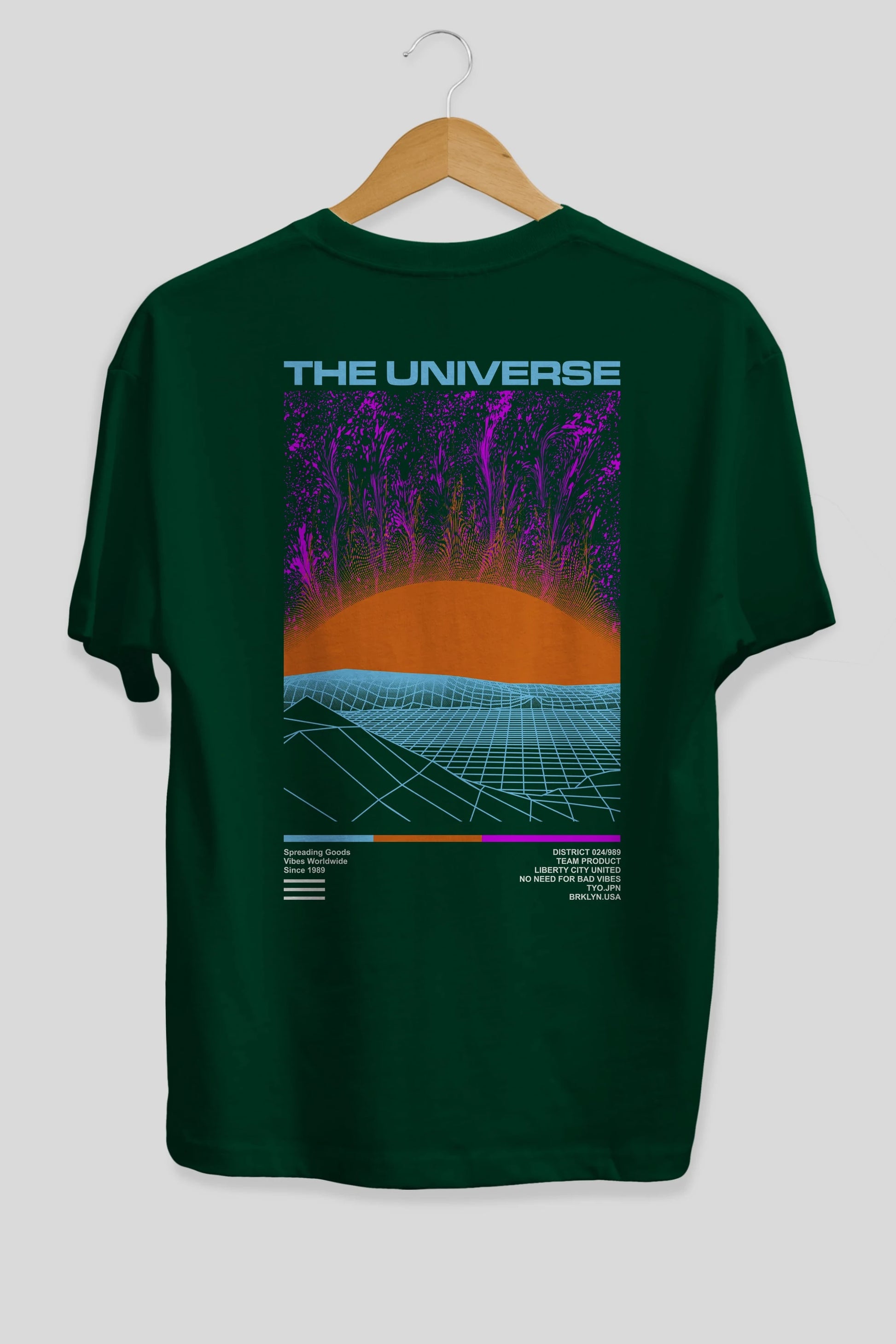 The Universe Arka Baskılı Oversize t-shirt Erkek Kadın Unisex