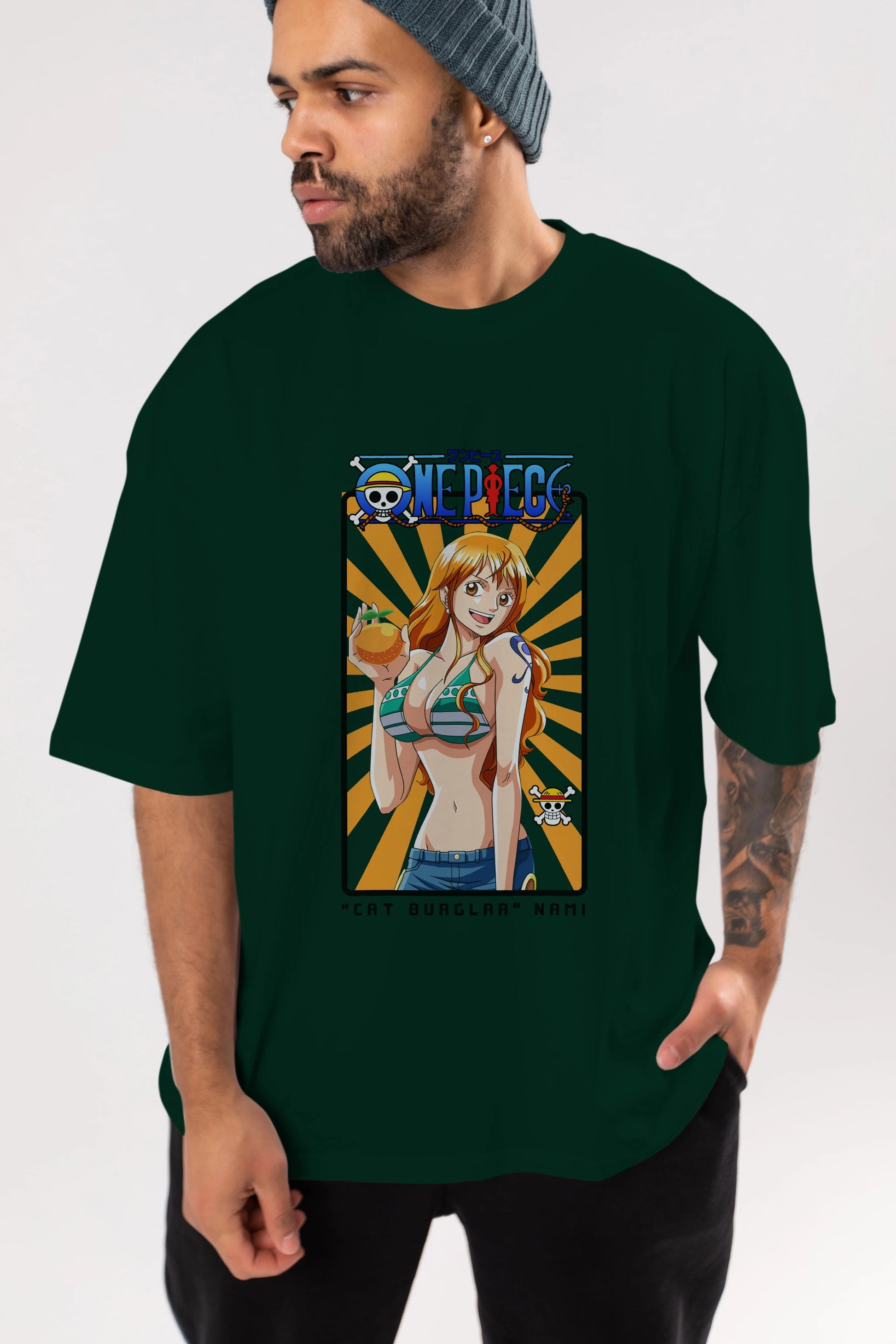 Nami Anime Ön Baskılı Oversize t-shirt Erkek Kadın Unisex