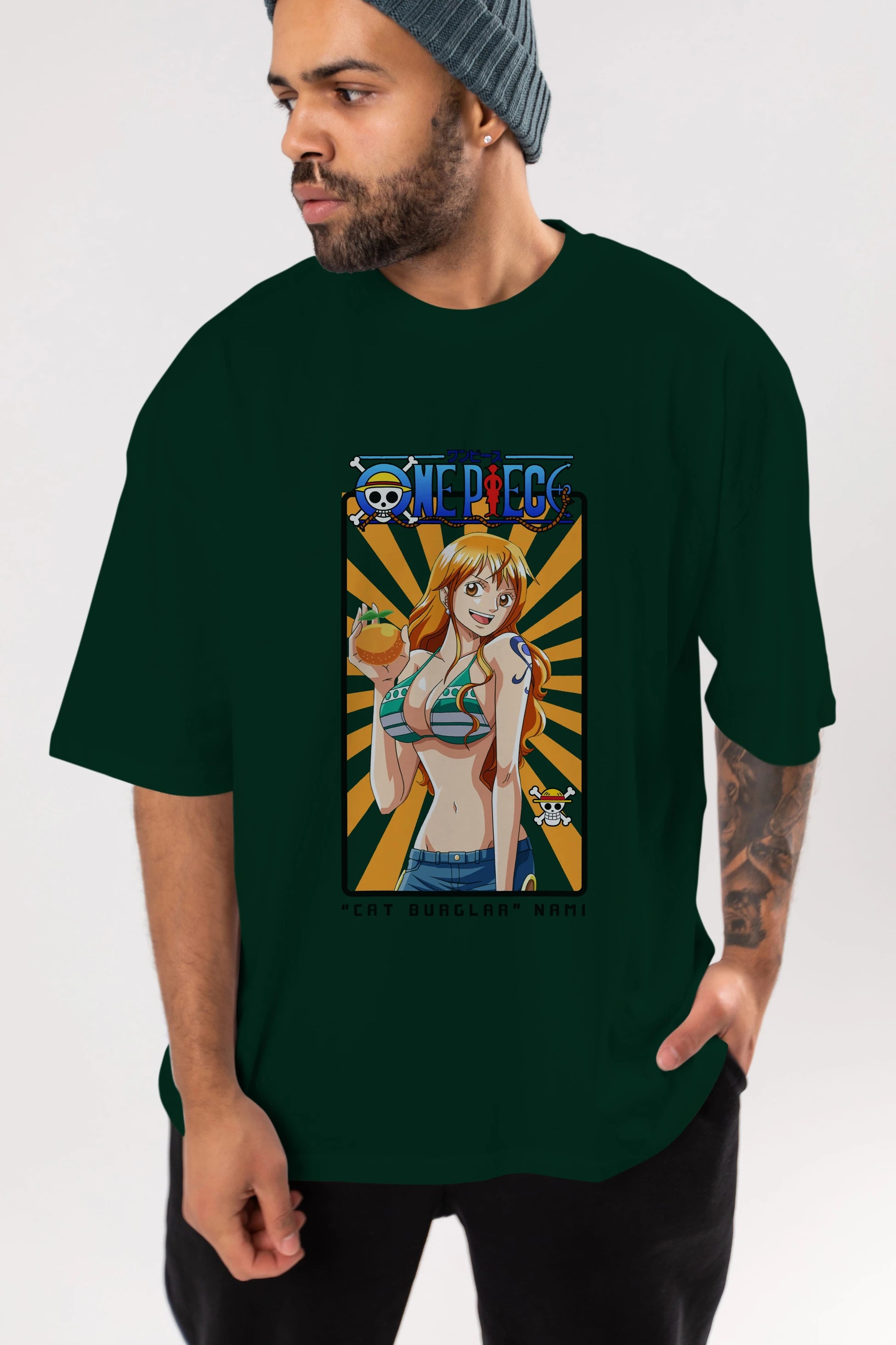 Nami Anime Ön Baskılı Oversize t-shirt Erkek Kadın Unisex