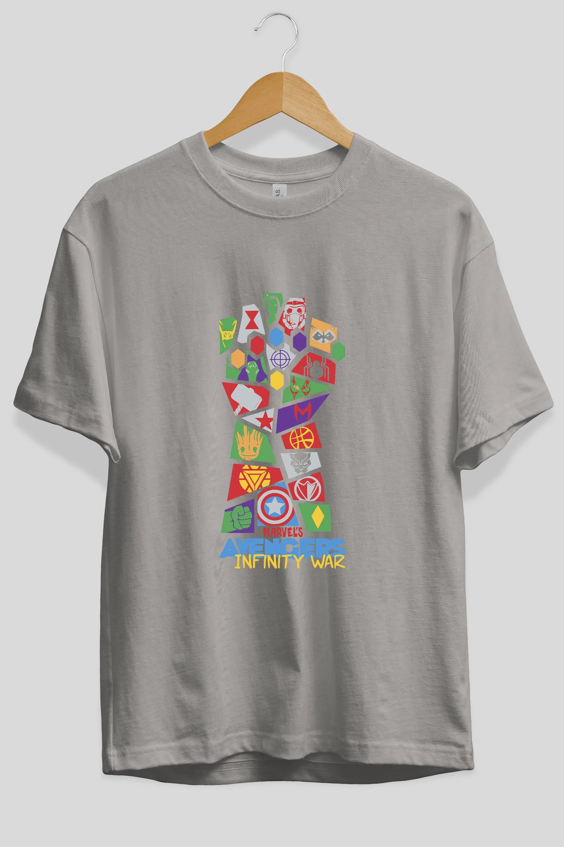 The Avengers Ön Baskılı Oversize t-shirt Erkek Kadın Unisex %100 Pamuk Bisiklet Yaka tişort