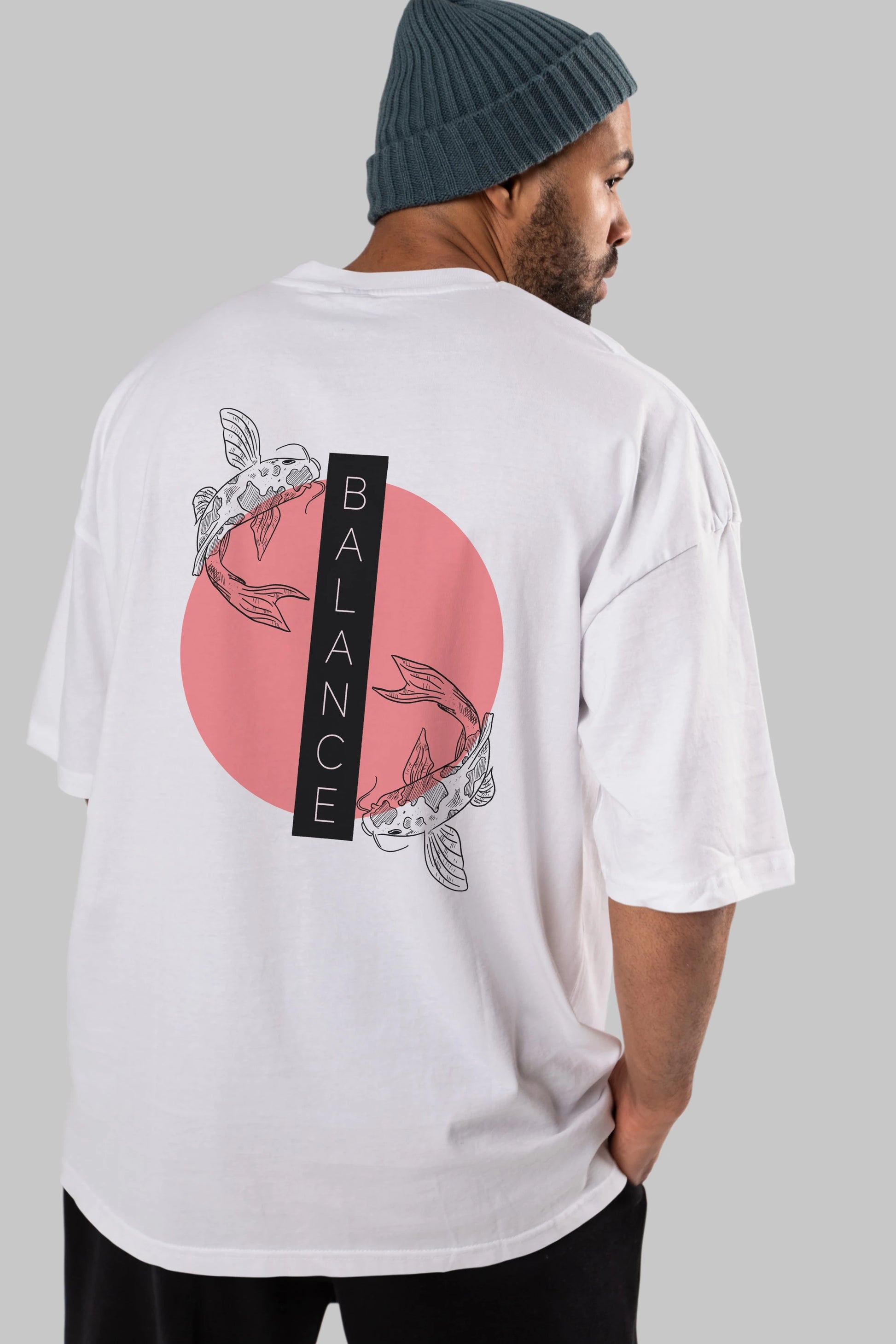 Balance 2 Yazılı Arka Baskılı Oversize t-shirt Erkek Kadın Unisex