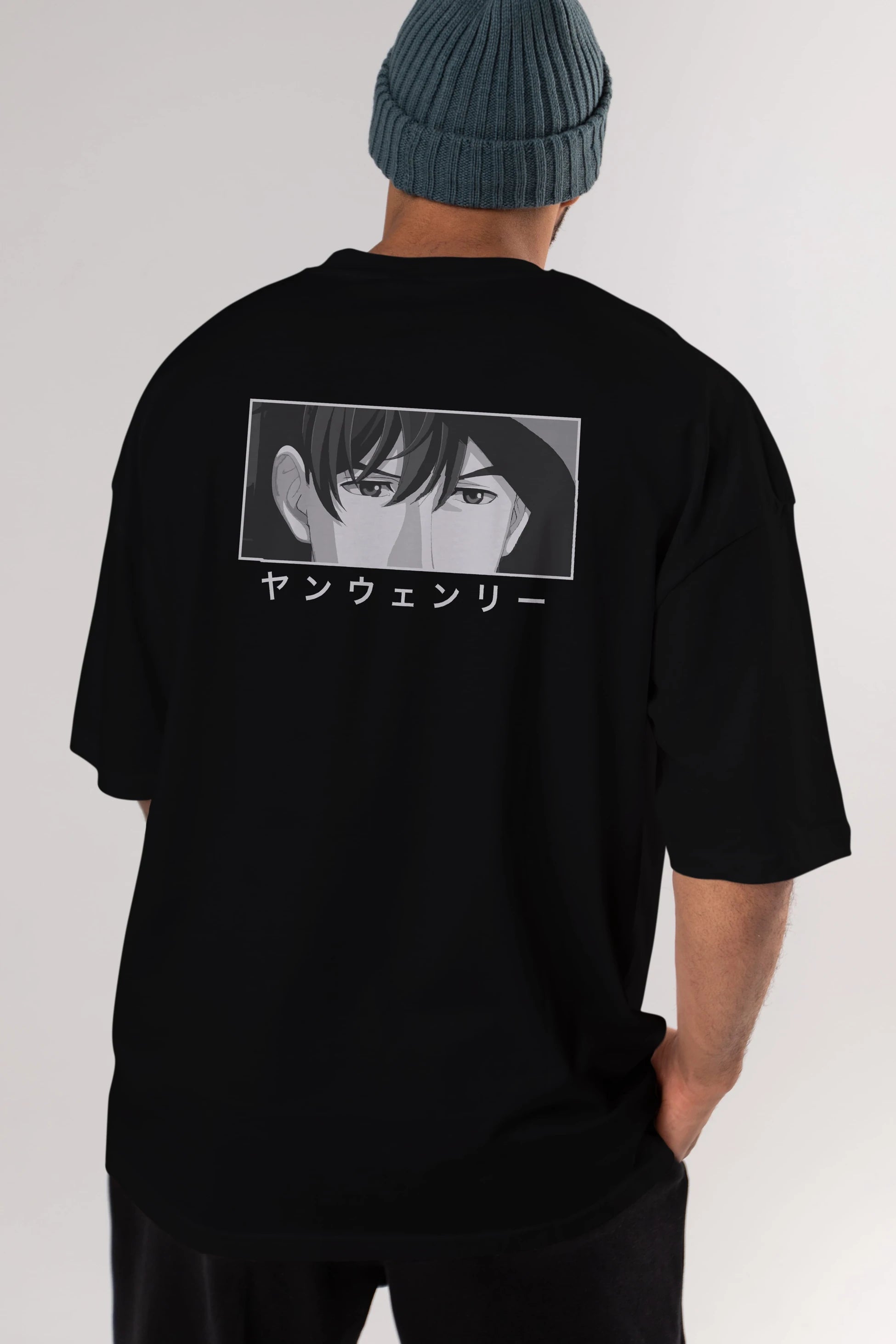 Wen-li Yang 1 Anime Arka Baskılı Oversize t-shirt Erkek Kadın Unisex