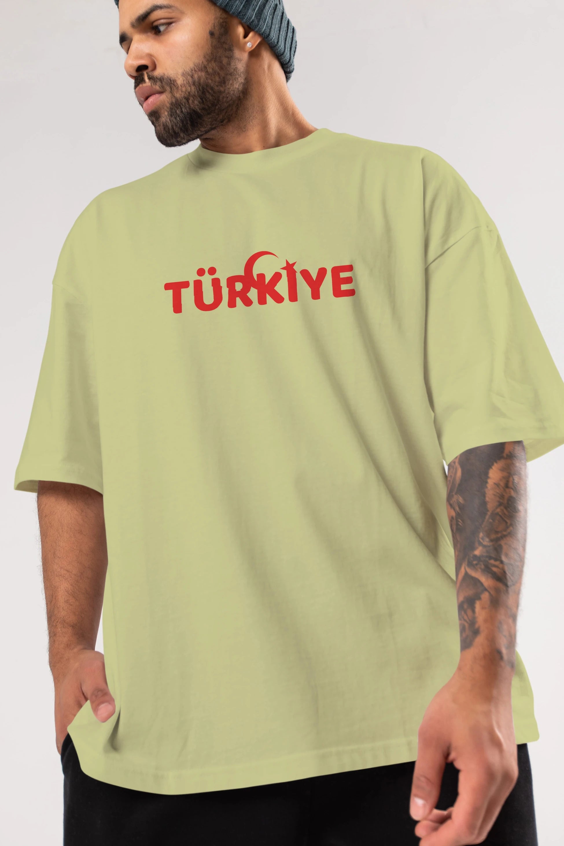 Türkiye Ön Baskılı Oversize t-shirt %100 pamuk Erkek Kadın Unisex