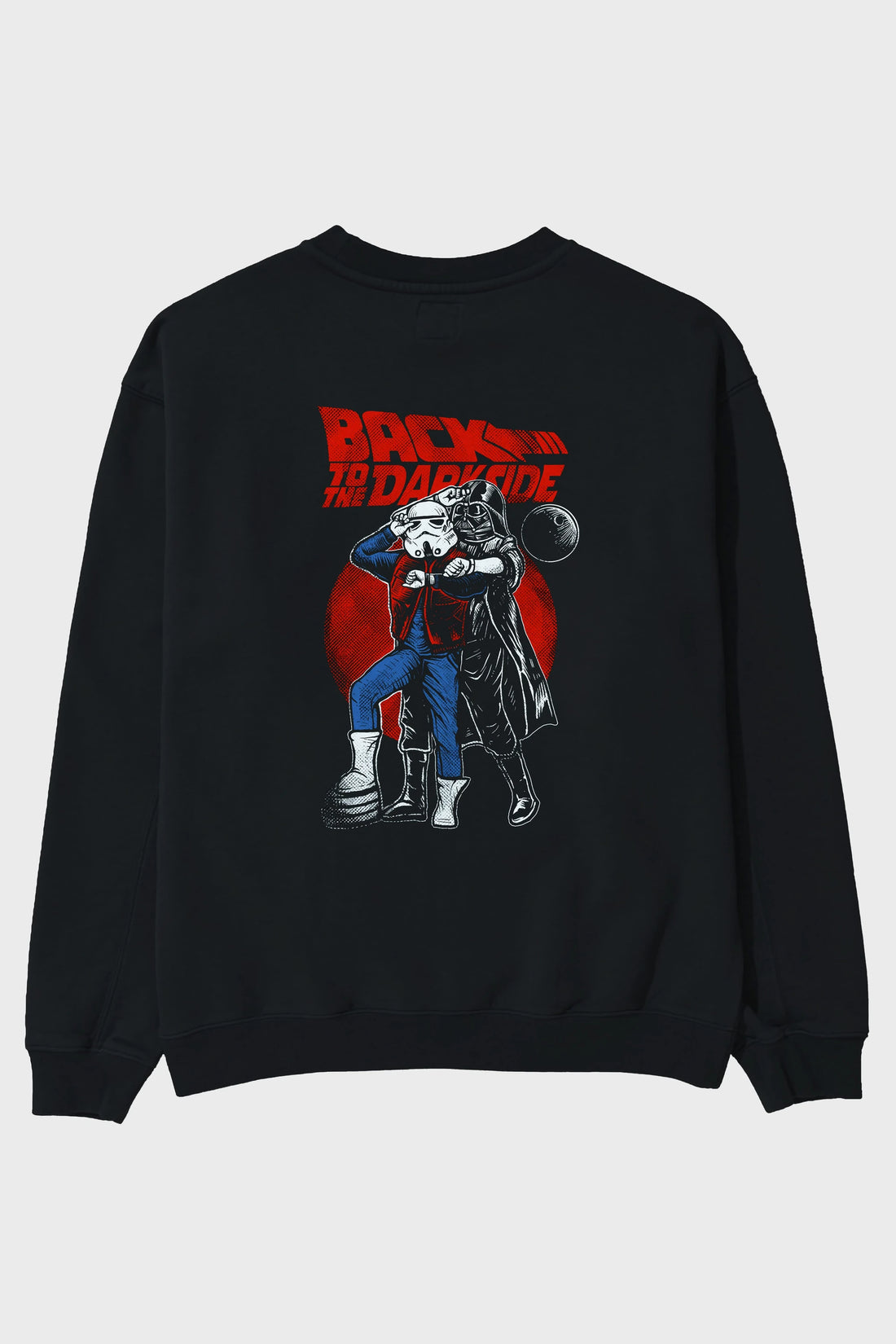 Back To The Darkside Arka Baskılı Oversize Sweatshirt Erkek Kadın Unisex