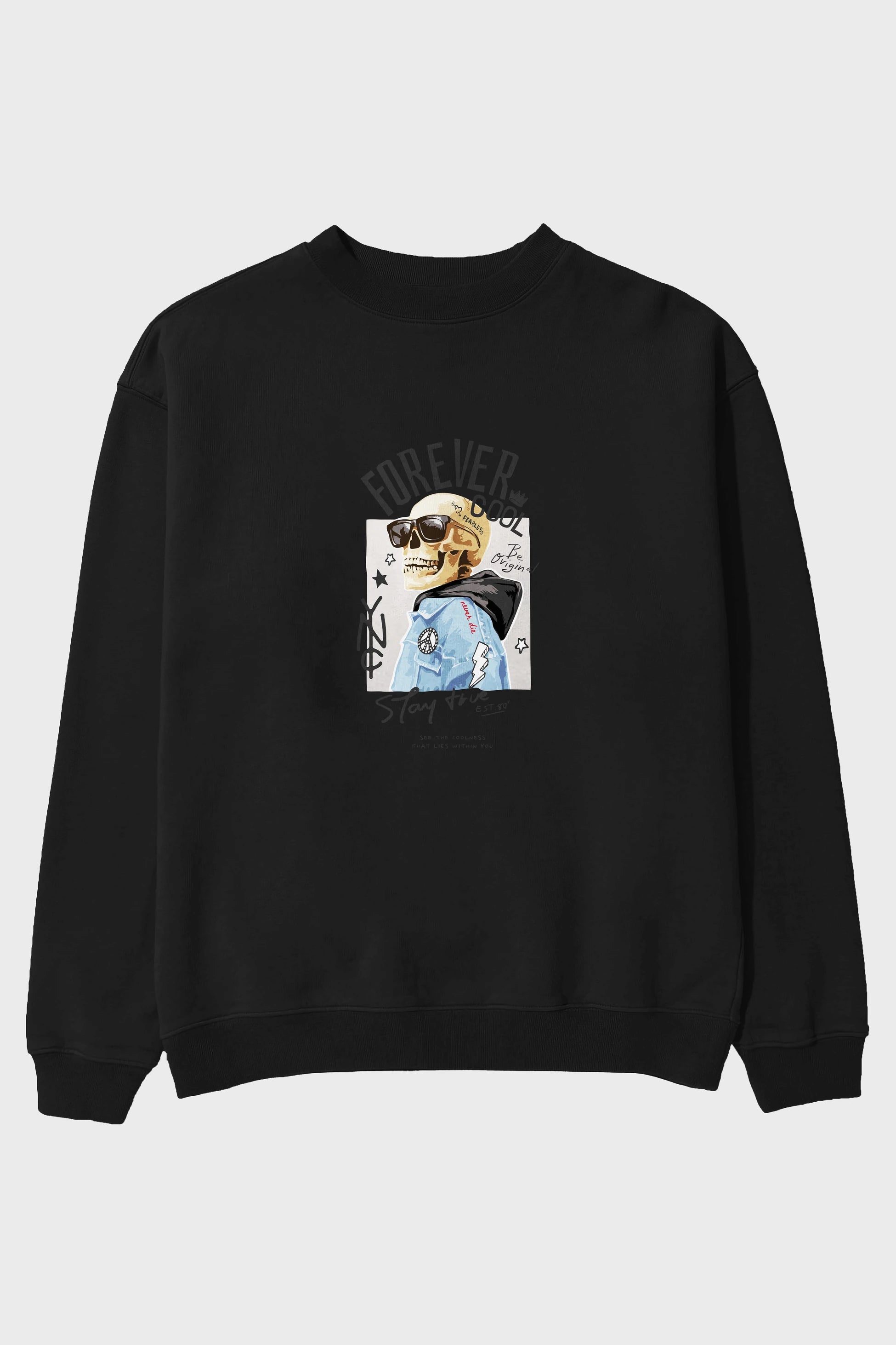 Teddy Bear Forever Cool Ön Baskılı Oversize Sweatshirt Erkek Kadın Unisex