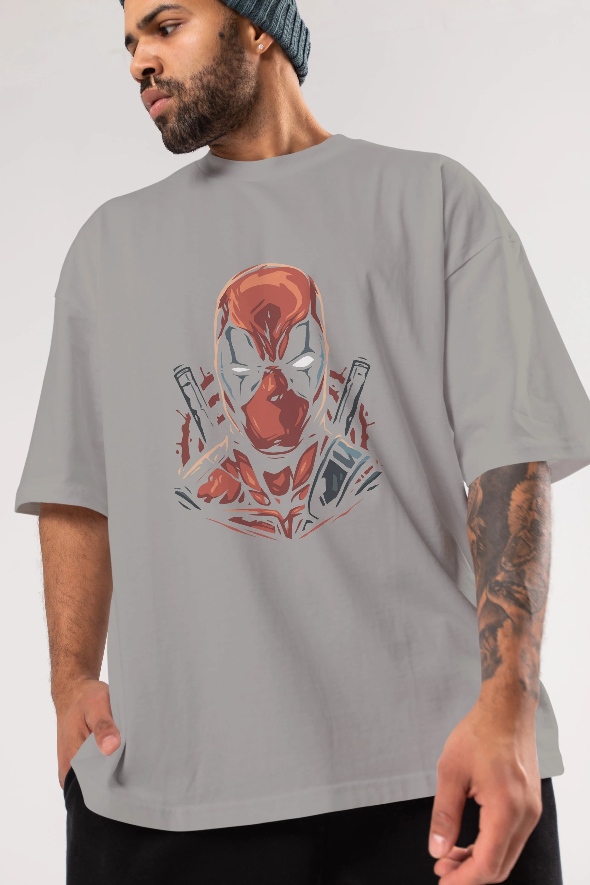 Deadpool (10) Ön Baskılı Oversize t-shirt Erkek Kadın Unisex %100 Pamuk Bisiklet Yaka tişort