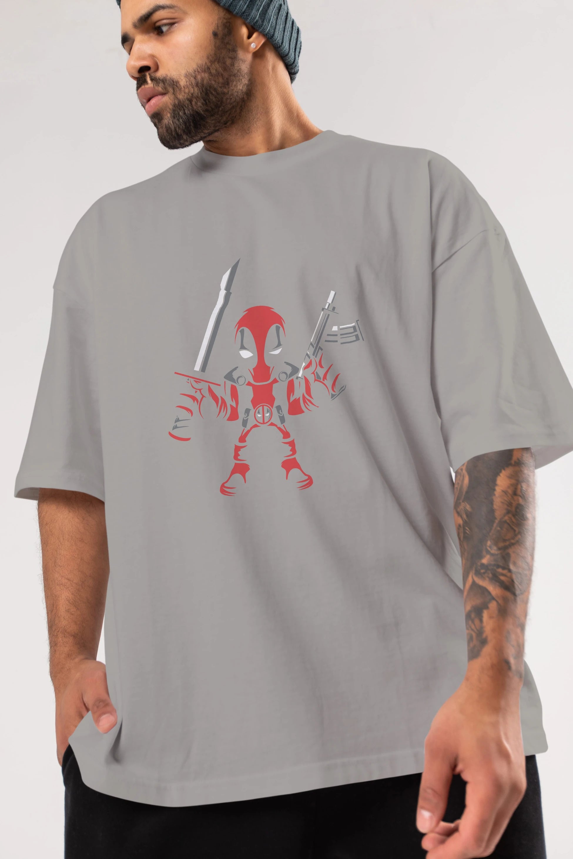 Deadpool (11) Ön Baskılı Oversize t-shirt Erkek Kadın Unisex %100 Pamuk Bisiklet Yaka tişort