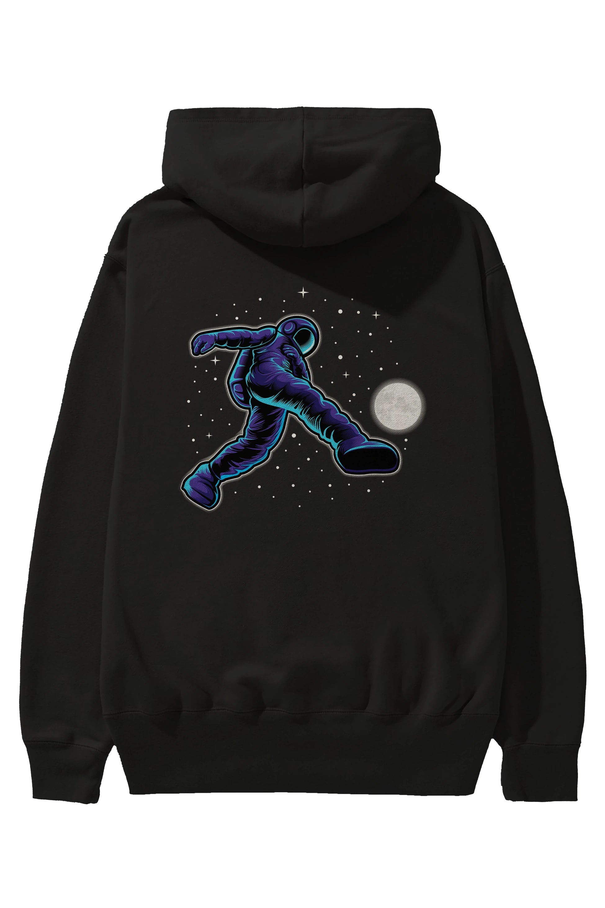 Astroball in Space Arka Baskılı Hoodie Oversize Kapüşonlu Sweatshirt Erkek Kadın Unisex
