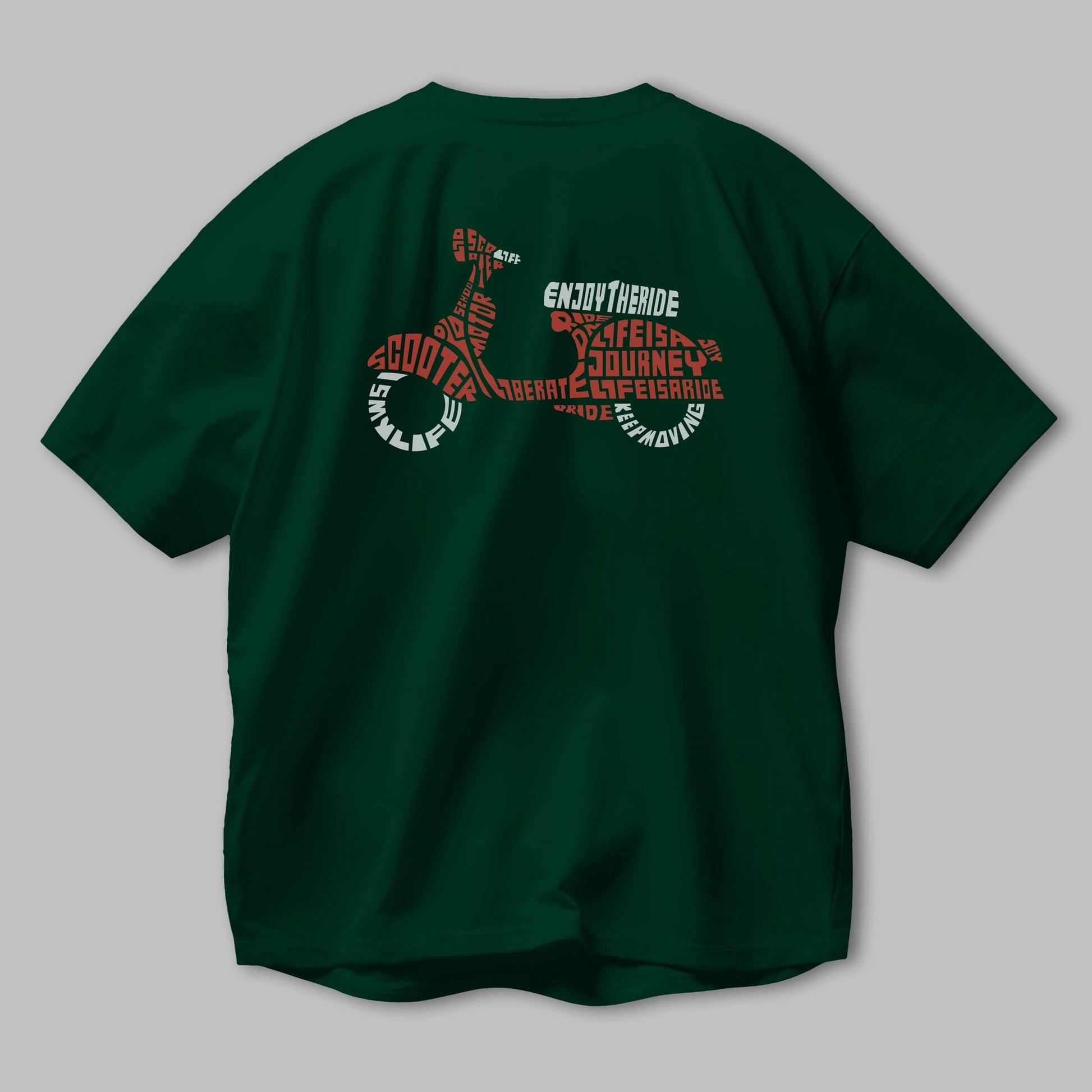 Enjoy The Ride Arka Baskılı Oversize t-shirt %100 pamuk Erkek Kadın Unisex