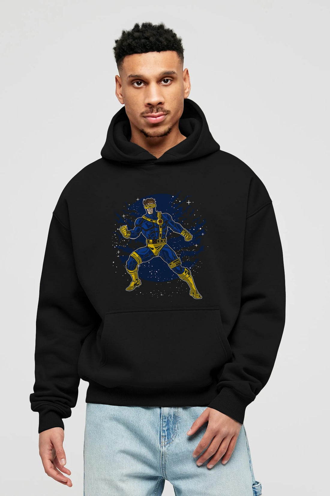 CYCLOPS Ön Baskılı Hoodie Oversize Kapüşonlu Sweatshirt Erkek Kadın Unisex