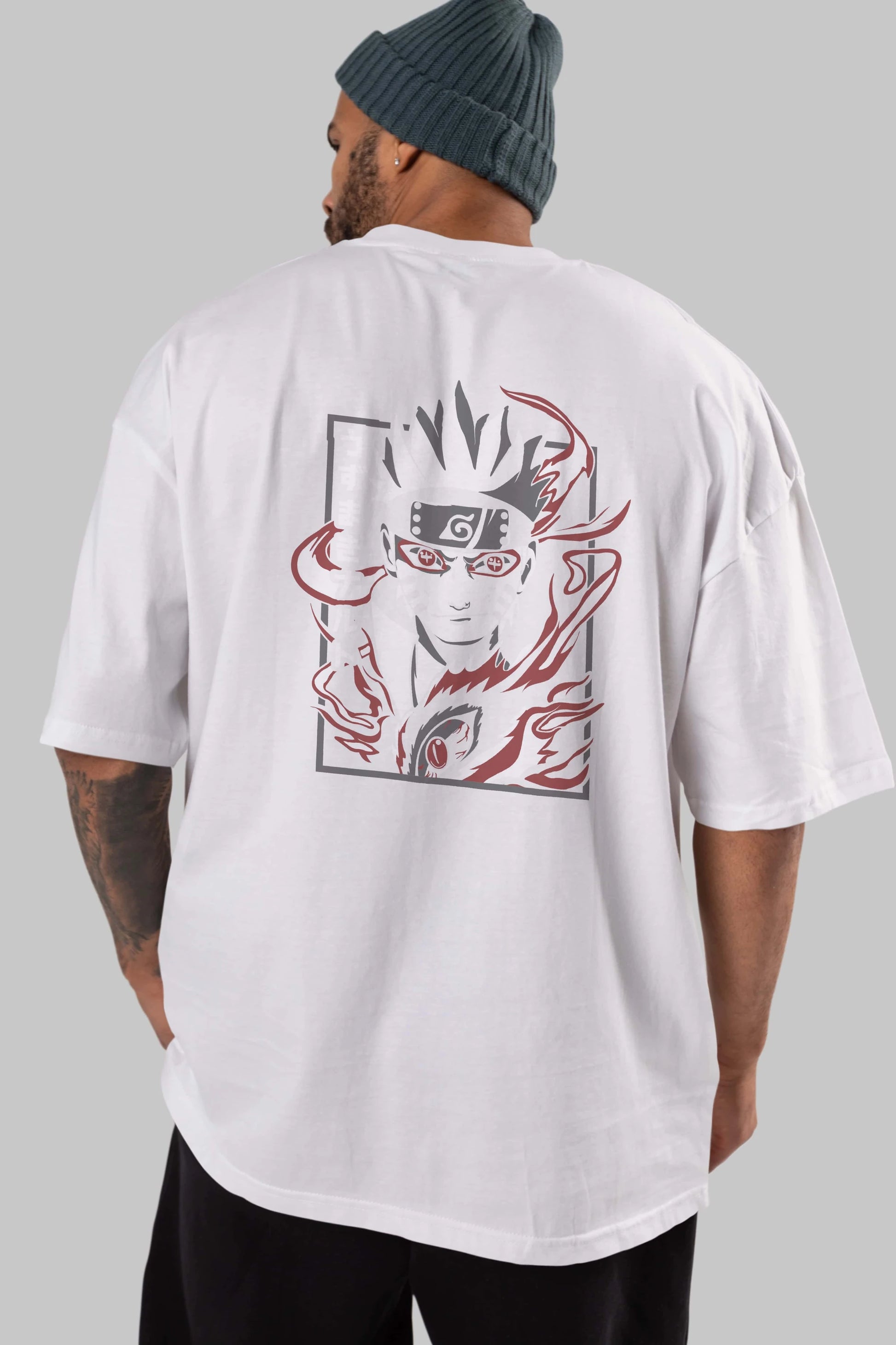 NarutoMod Anime Arka Baskılı Oversize t-shirt Erkek Kadın Unisex