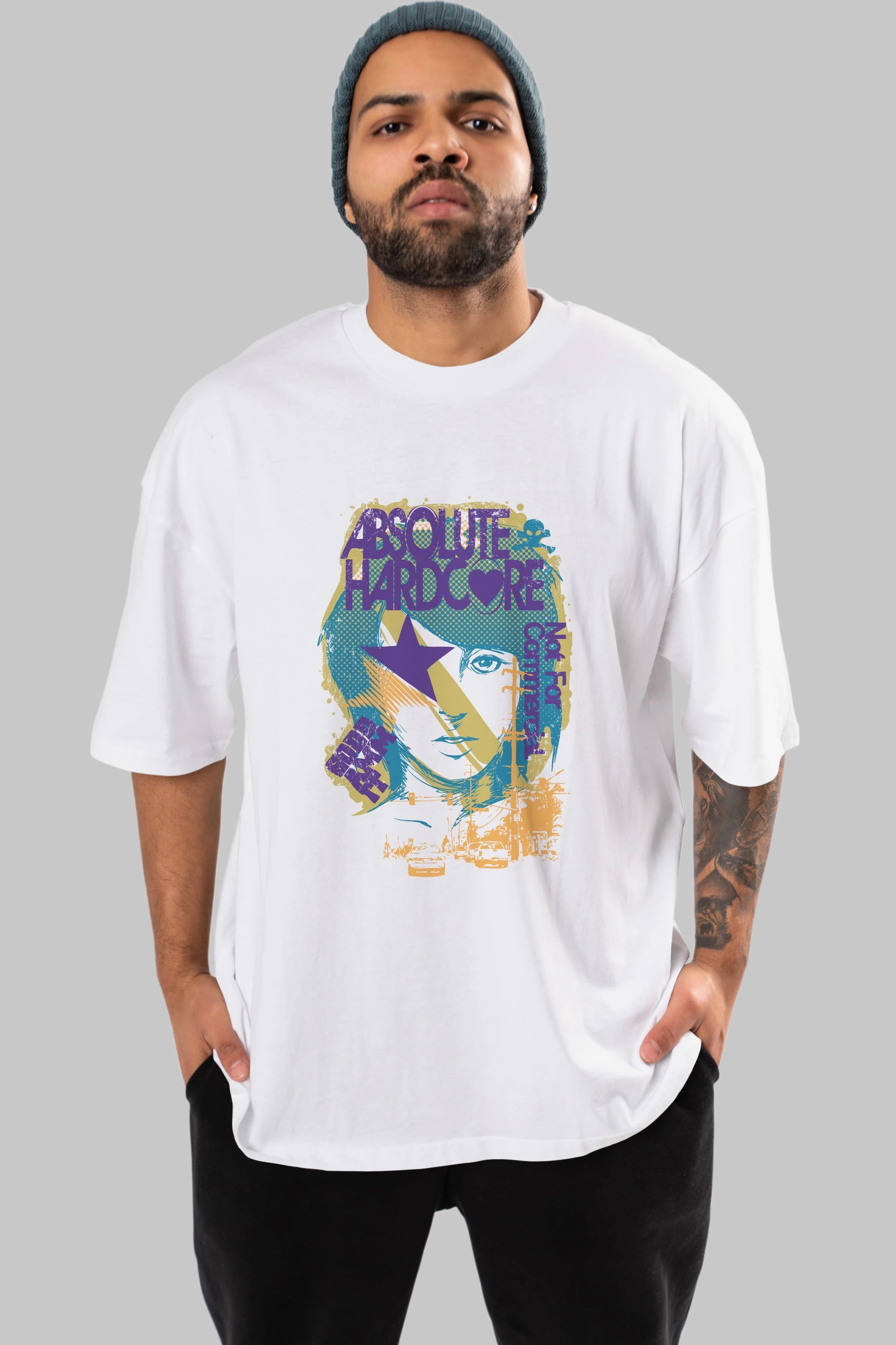 Absolute Hardcore Ön Baskılı Oversize t-shirt Erkek Kadın Unisex