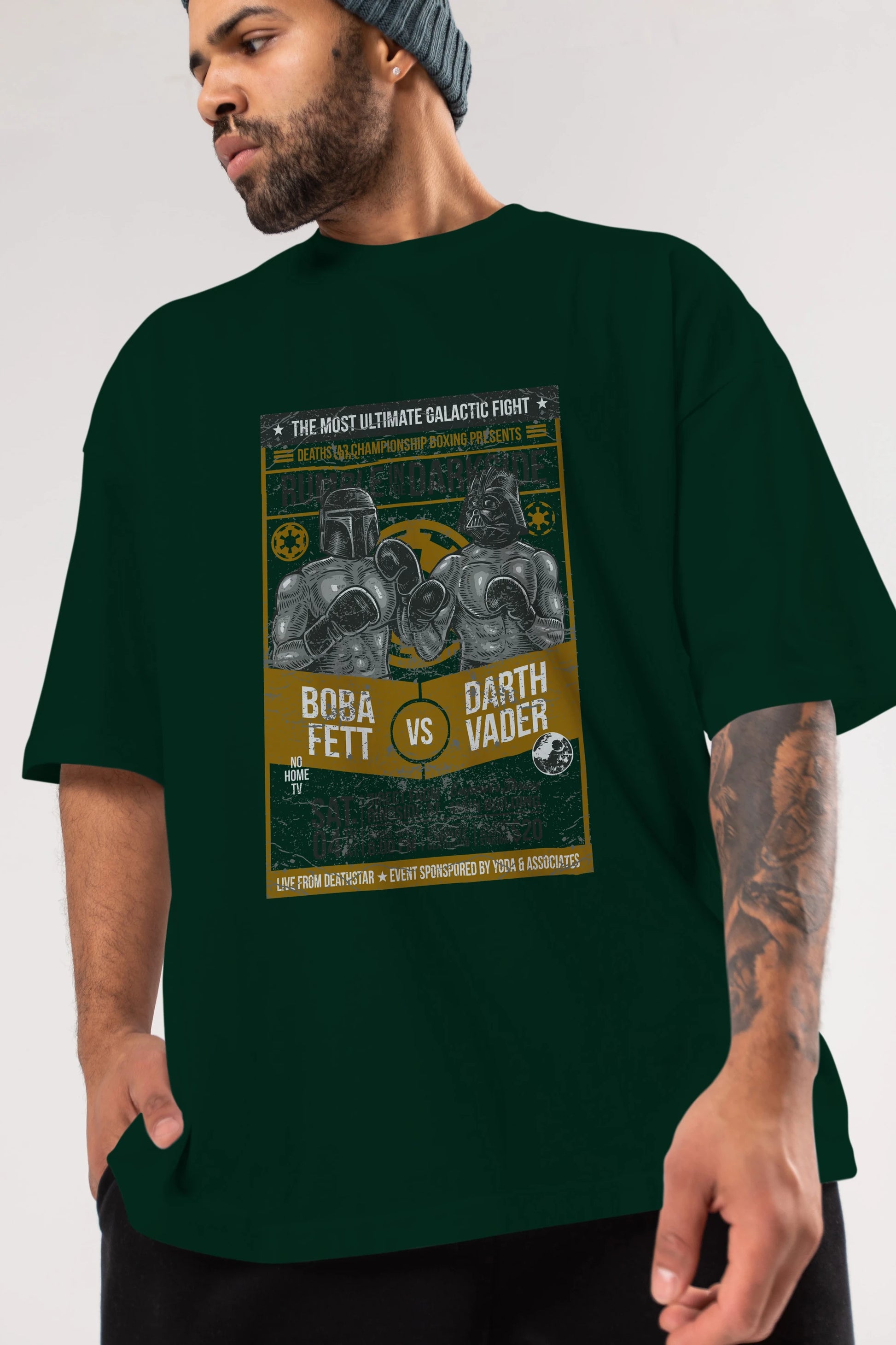 Rumble In The Darkside Ön Baskılı Oversize t-shirt Erkek Kadın Unisex %100 Pamuk tişort
