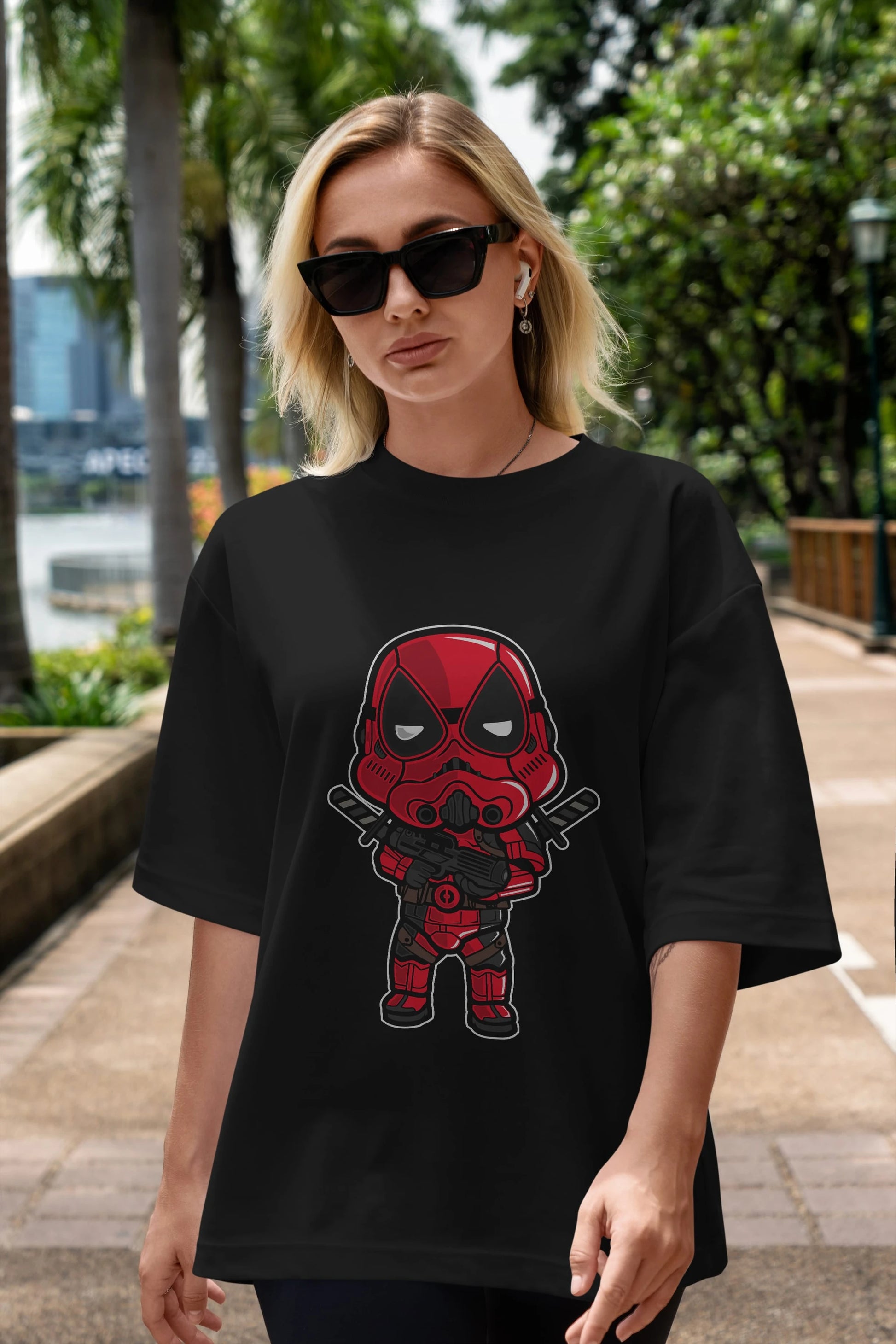 Deadpool (22) Ön Baskılı Oversize t-shirt Erkek Kadın Unisex %100 Pamuk Bisiklet Yaka tişort